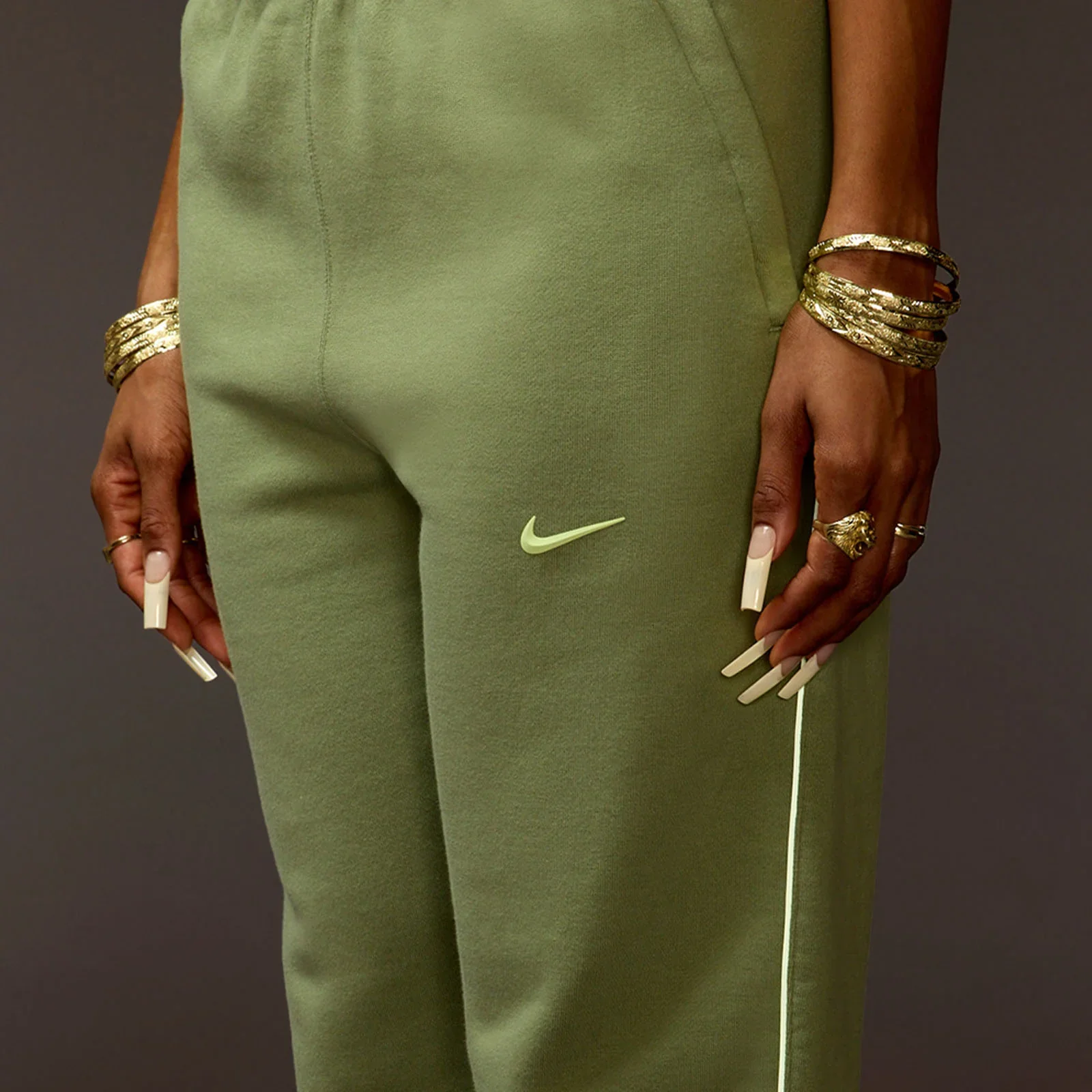 Nike x NOCTA Fleece CS Sweatpants - Oil Green - Image 4