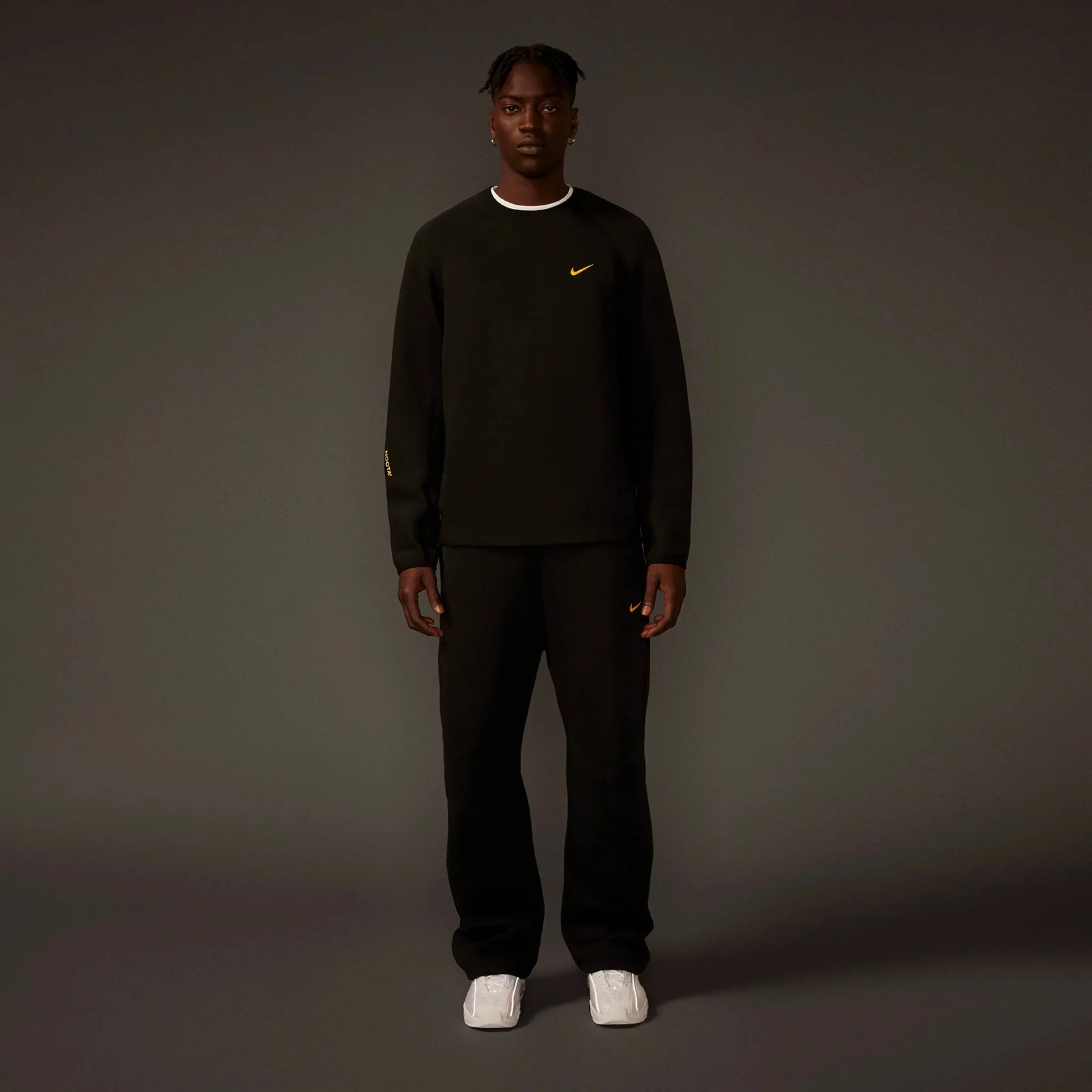 Nike x NOCTA Tech Fleece Crew - Black - Image 3