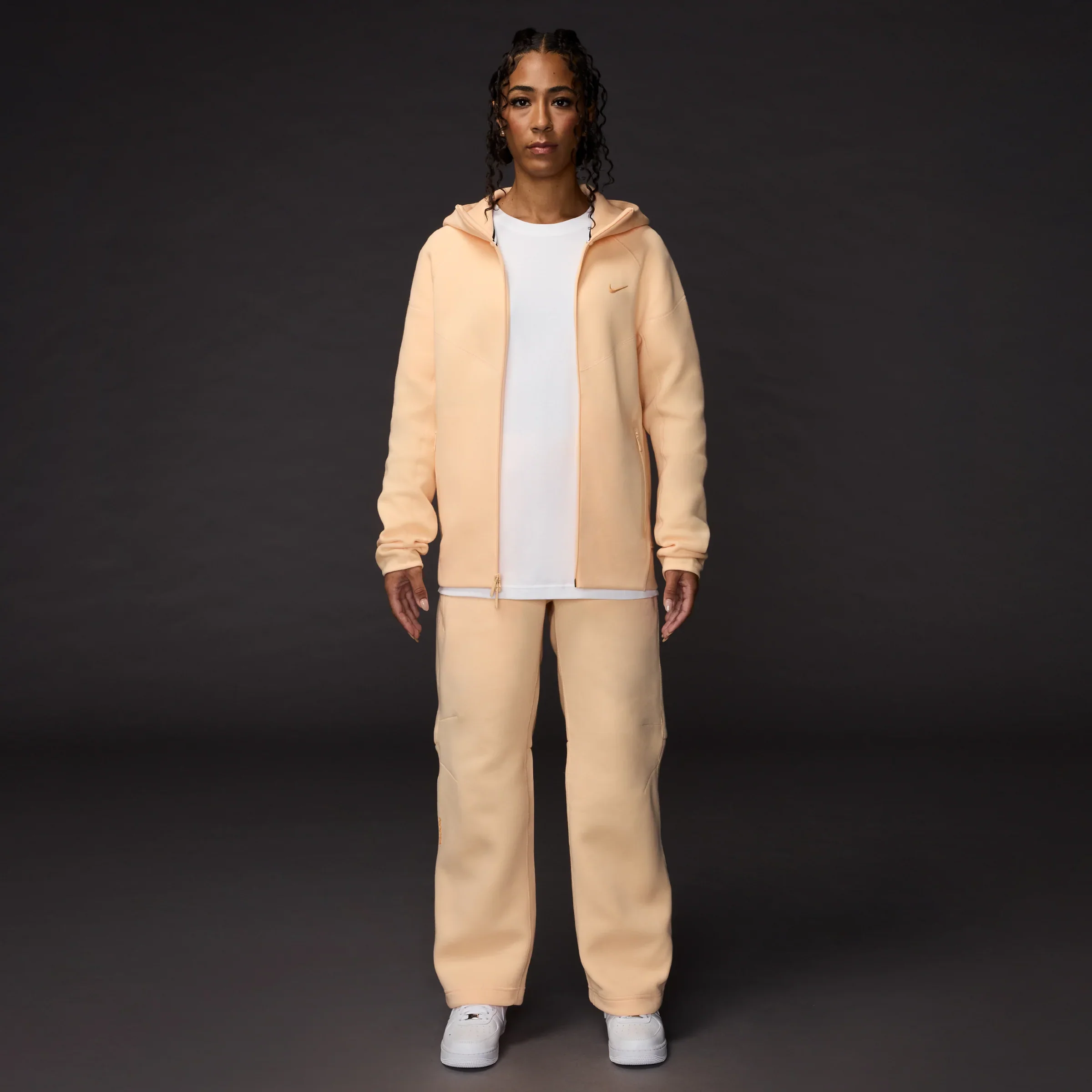 Nike x NOCTA Tech Fleece Full Zip Hoodie - Ice Peach - Image 5