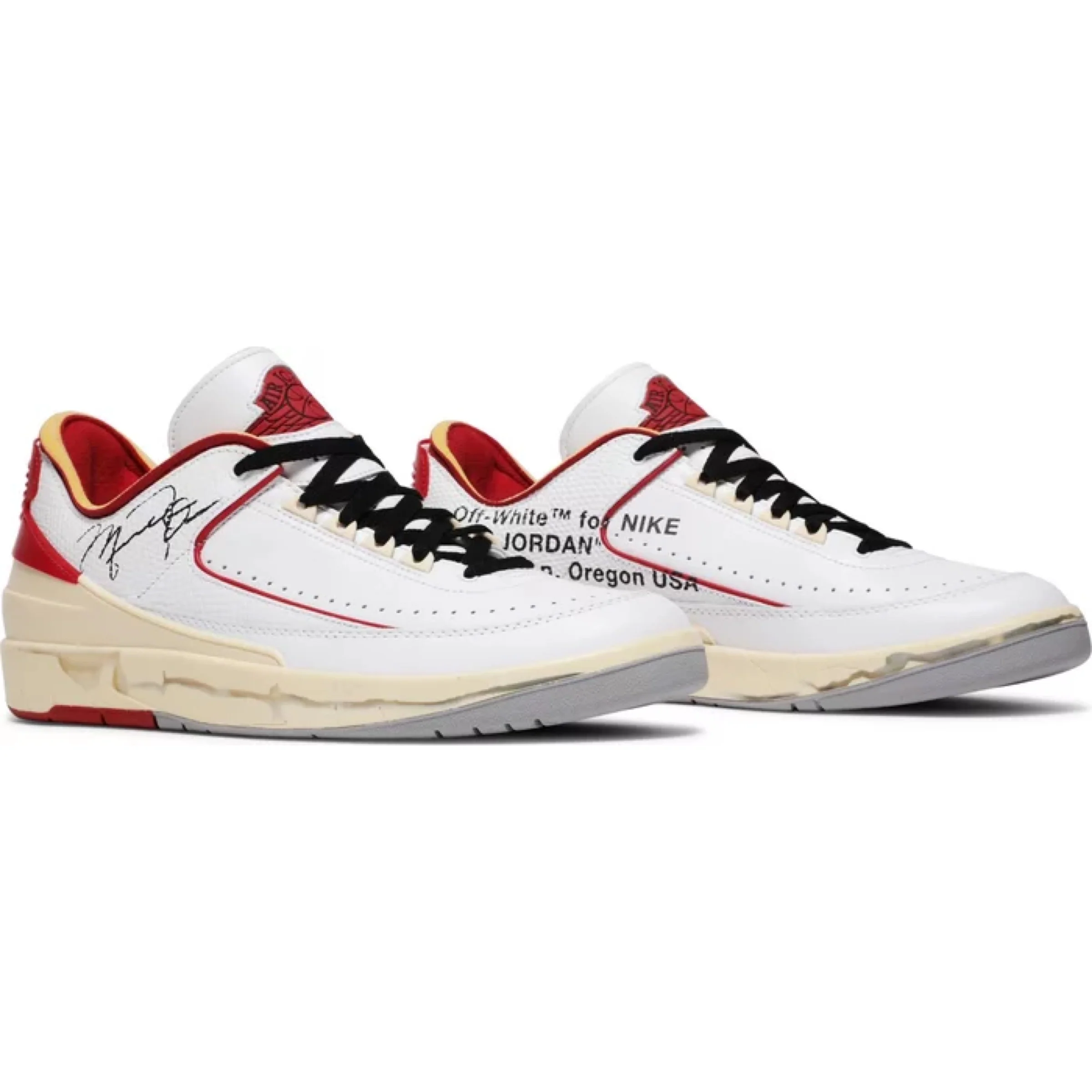 Off-White x Jordan 2 Retro Low SP 'White Red' - Image 5