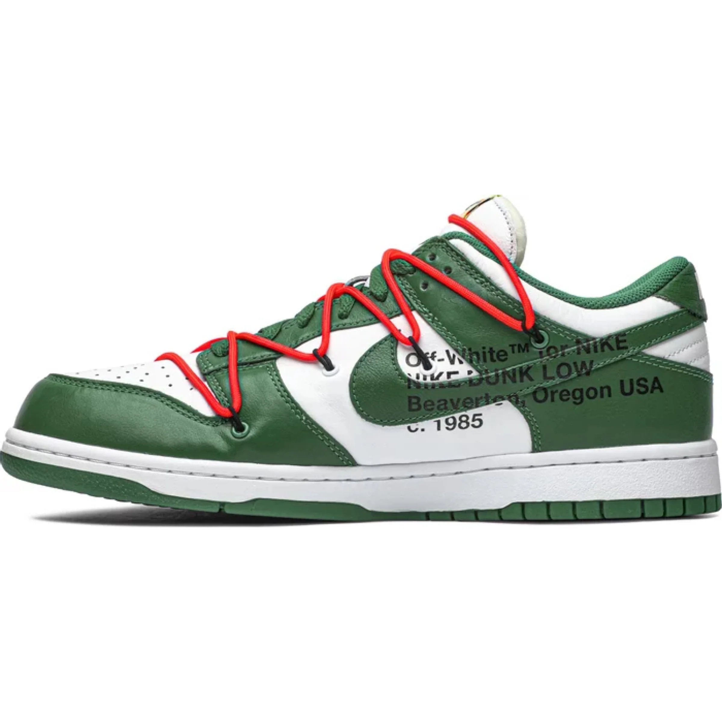 Off-White x Nike Dunk Low 'Pine Green' - Image 2