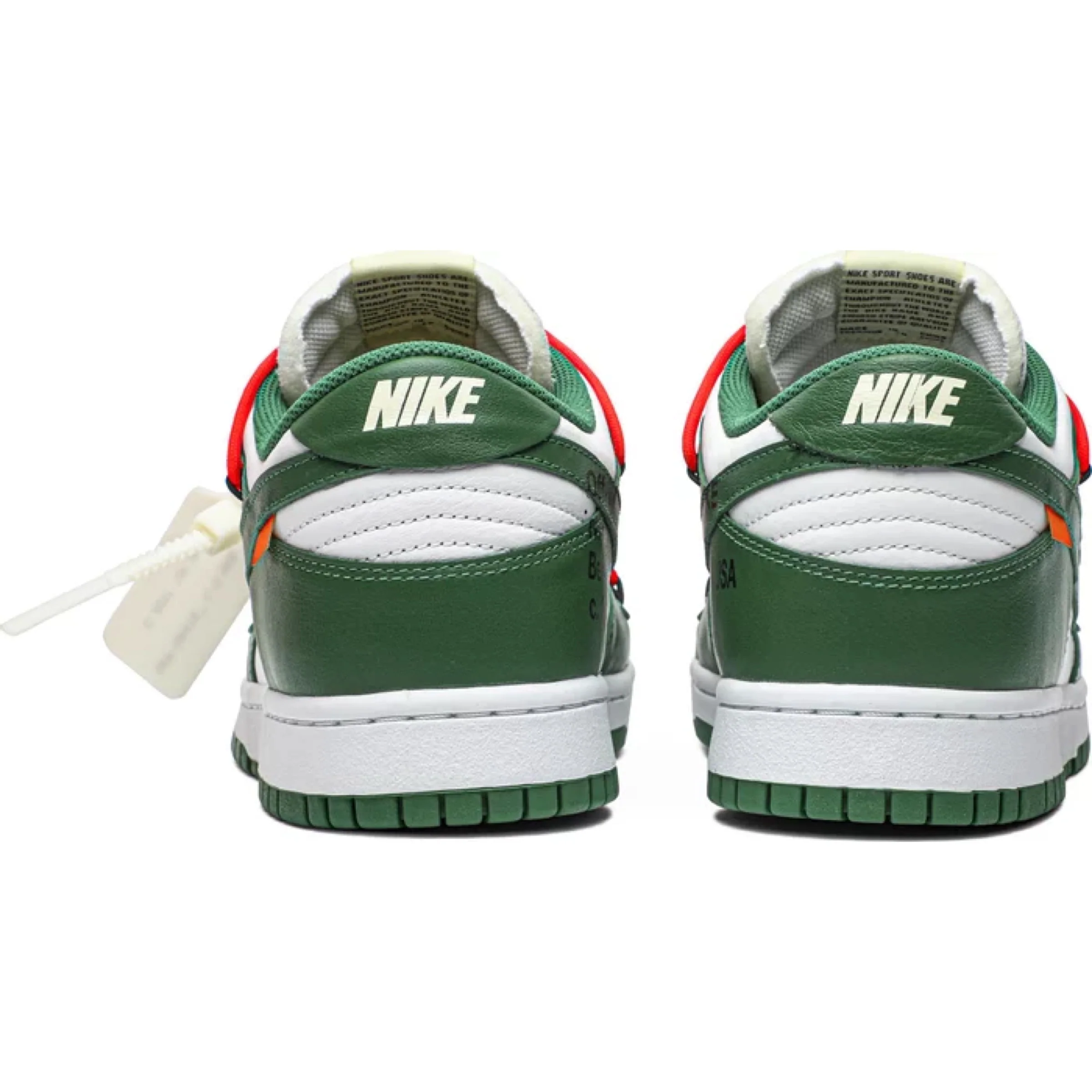 Off-White x Nike Dunk Low 'Pine Green' - Image 4