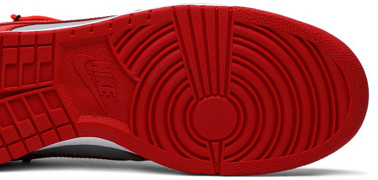 Off-White x Nike Dunk Low 'University Red' - Image 5
