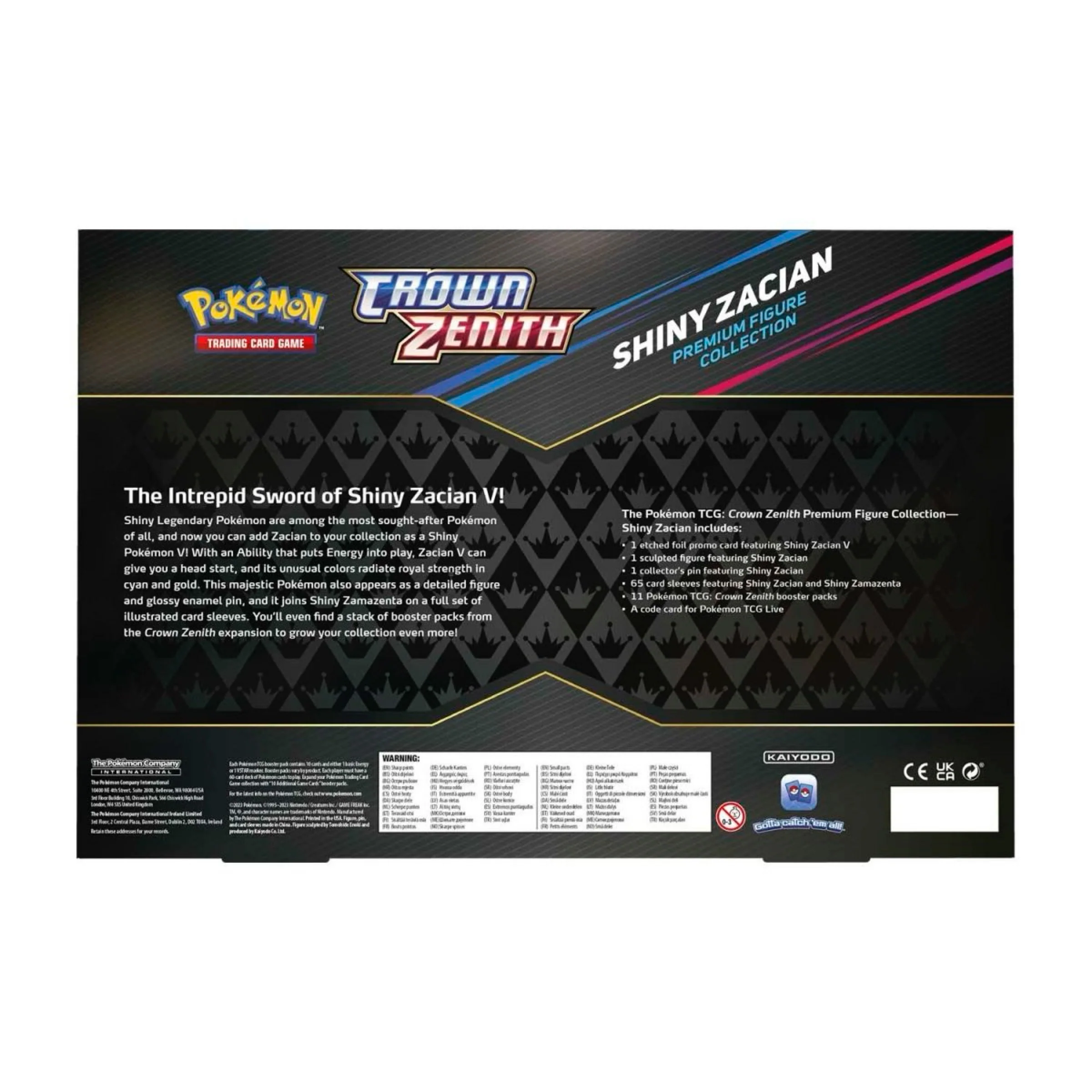 Pokemon TCG Sword & Shield - Crown Zenith Shiny Zacian Premium Figure Collection Box - Image 2