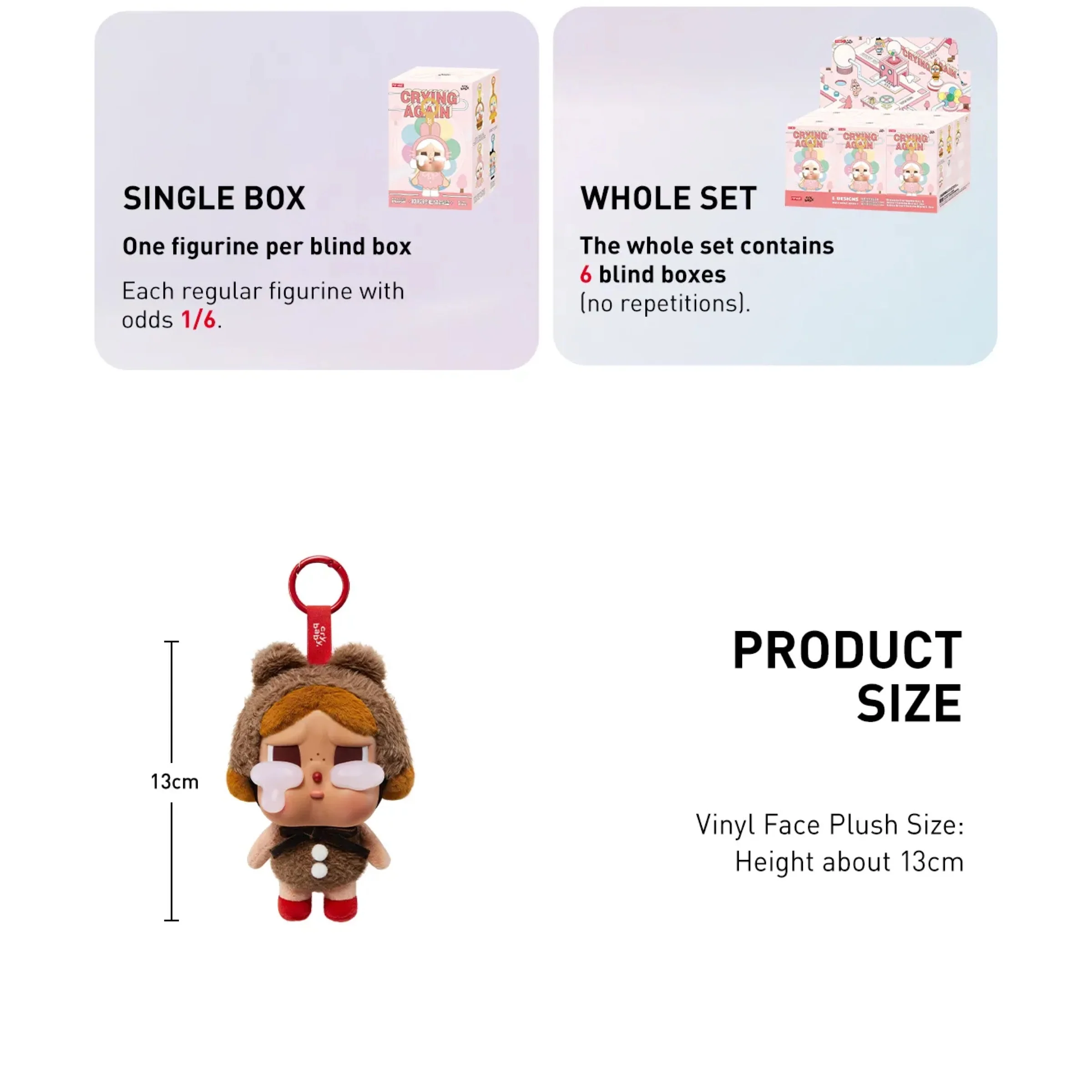 Pop Mart CryBaby Crying Again Series Vinyl Face Plush Blind Box - Image 4