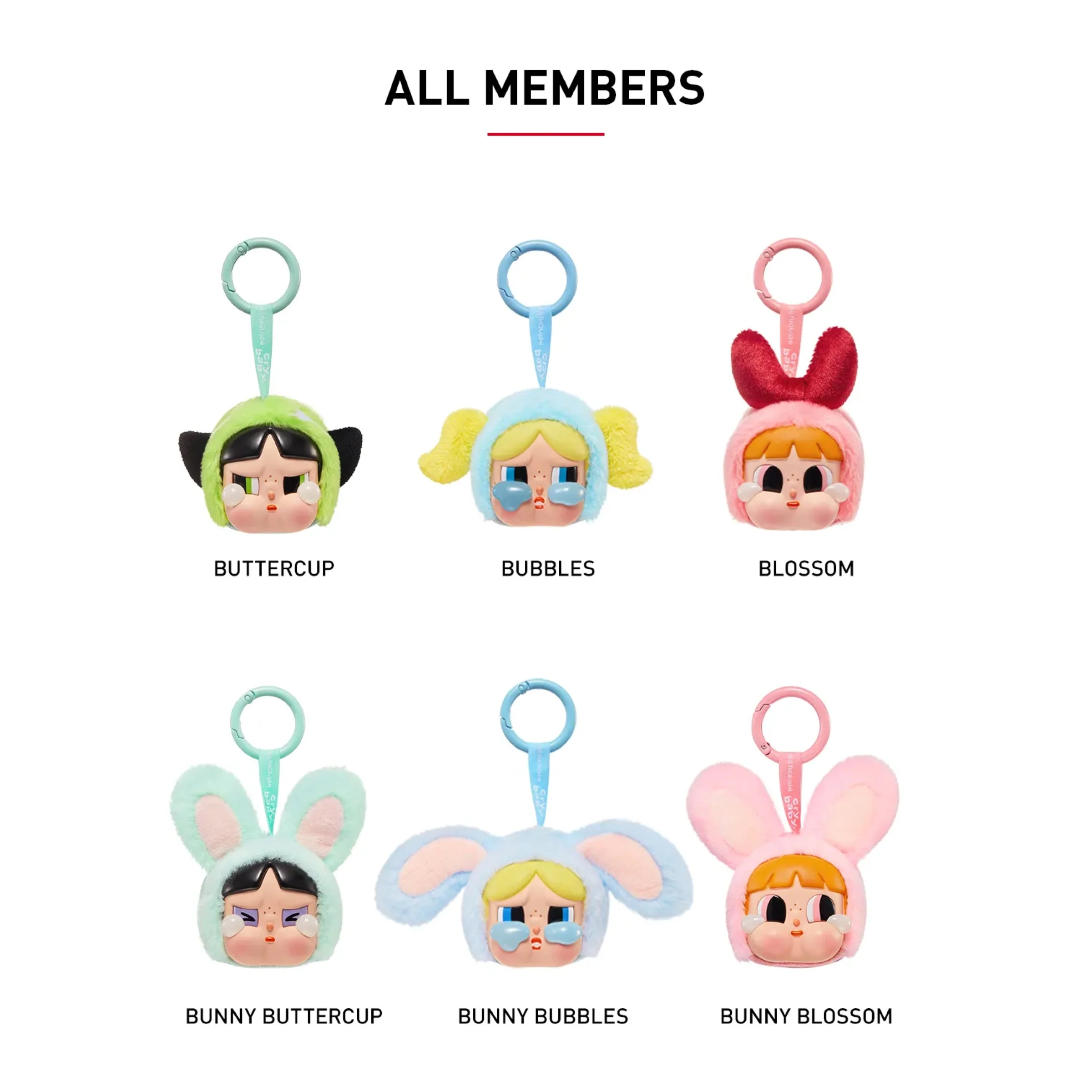 Pop Mart CryBaby x Powerpuff Girls Series Vinyl Face Plush Blind Box - Image 2