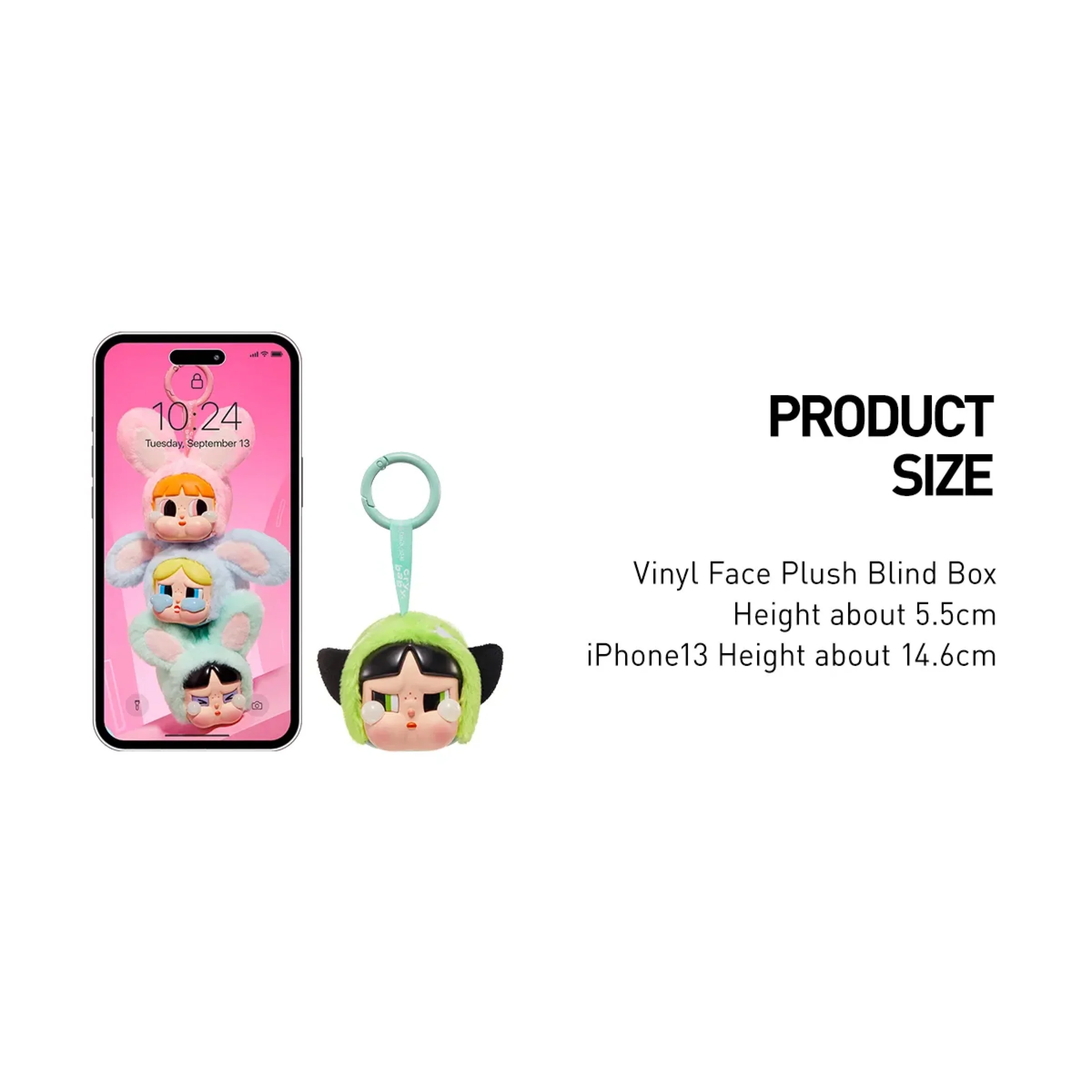 Pop Mart CryBaby x Powerpuff Girls Series Vinyl Face Plush Blind Box - Image 4