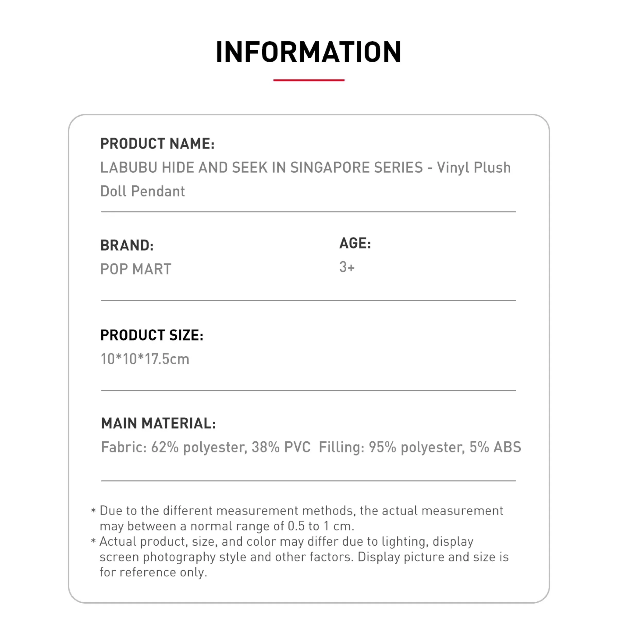 Pop Mart Labubu Hide and Seek In Singapore Series Vinyl Plush Pendant - Image 5
