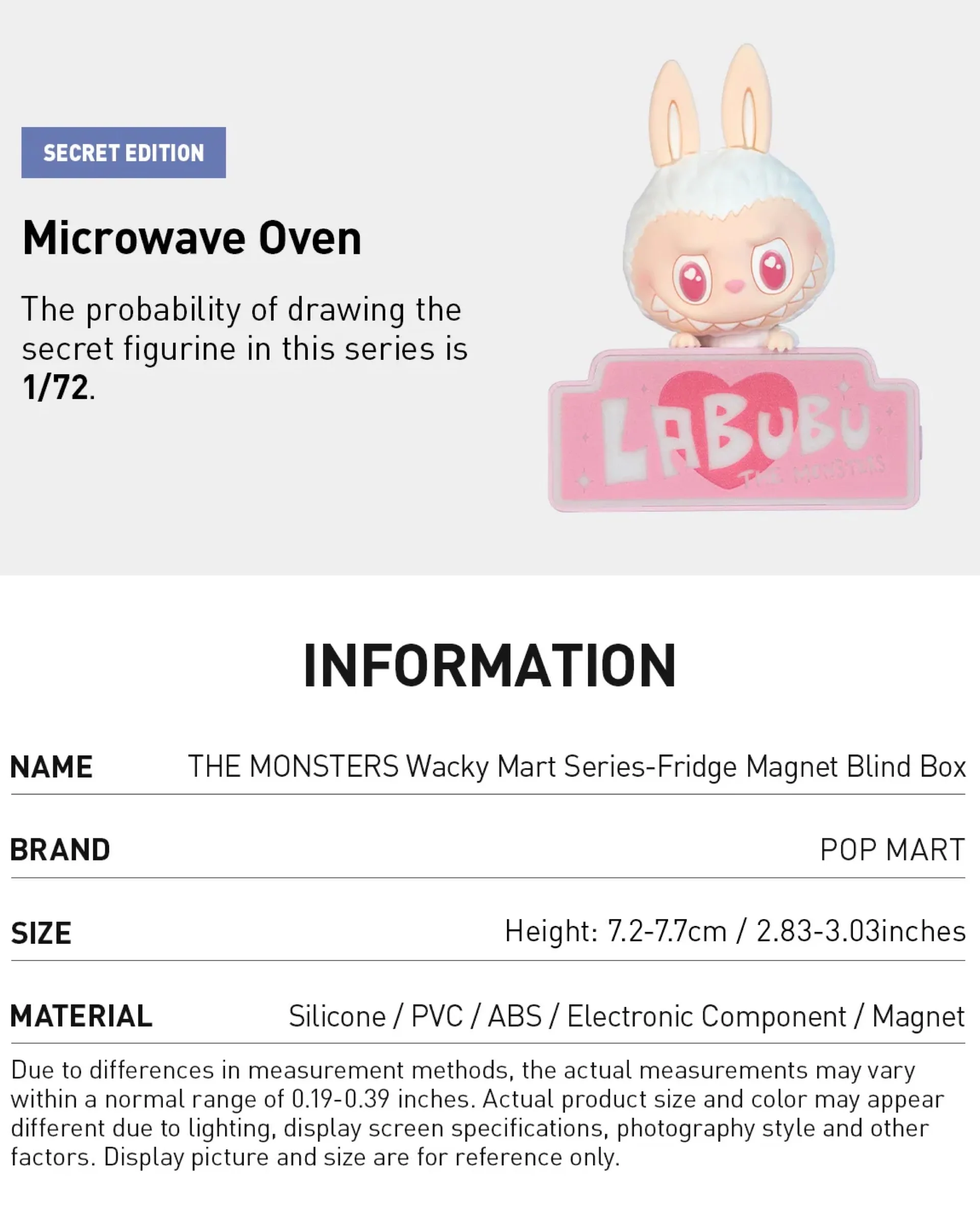 Pop Mart Labubu The Monsters Wacky Mart Series Fridge Magnet Blind Box - Image 4