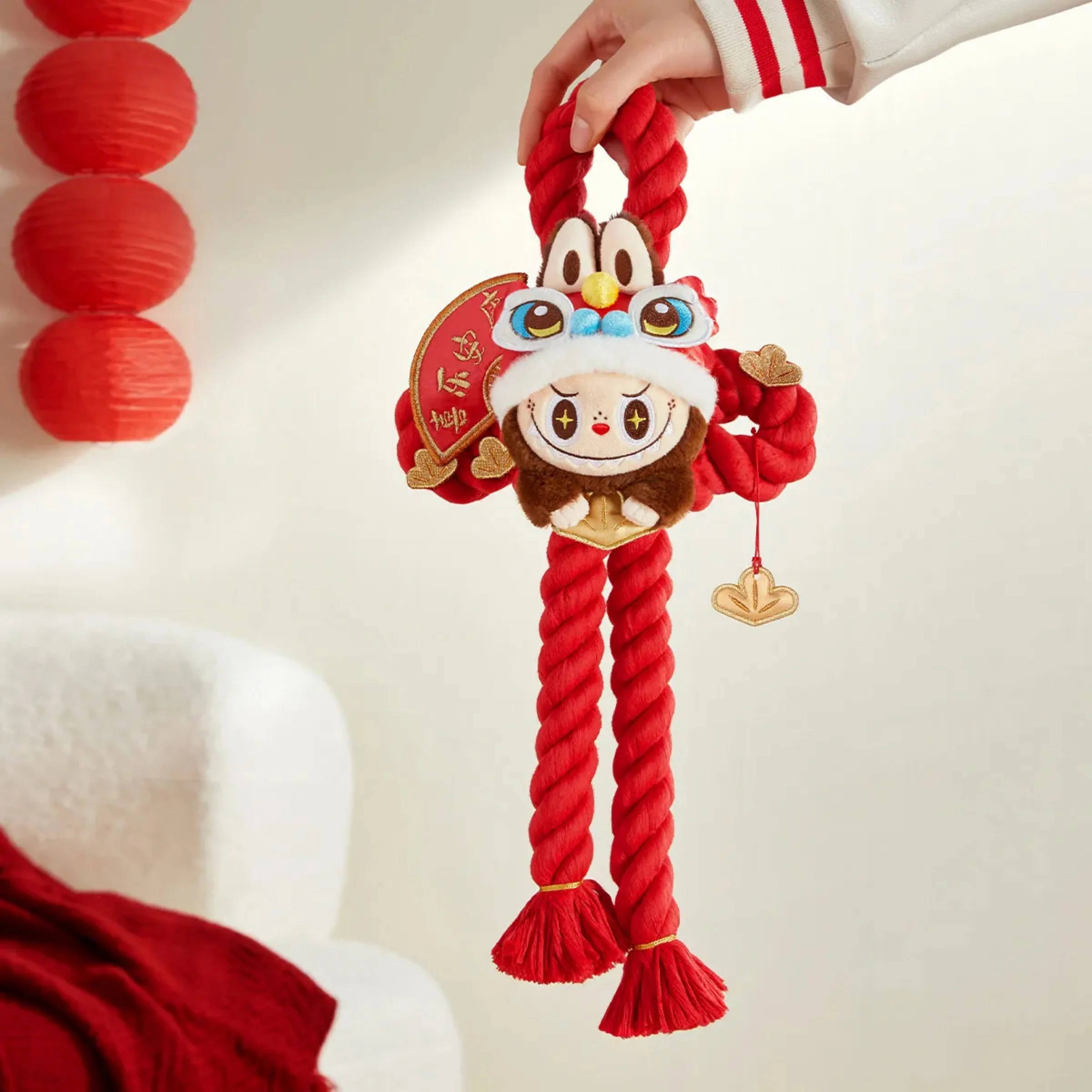 Pop Mart Labubu Wealthy Snake's New Year Celebration Series Plush Door Decoration - Image 2