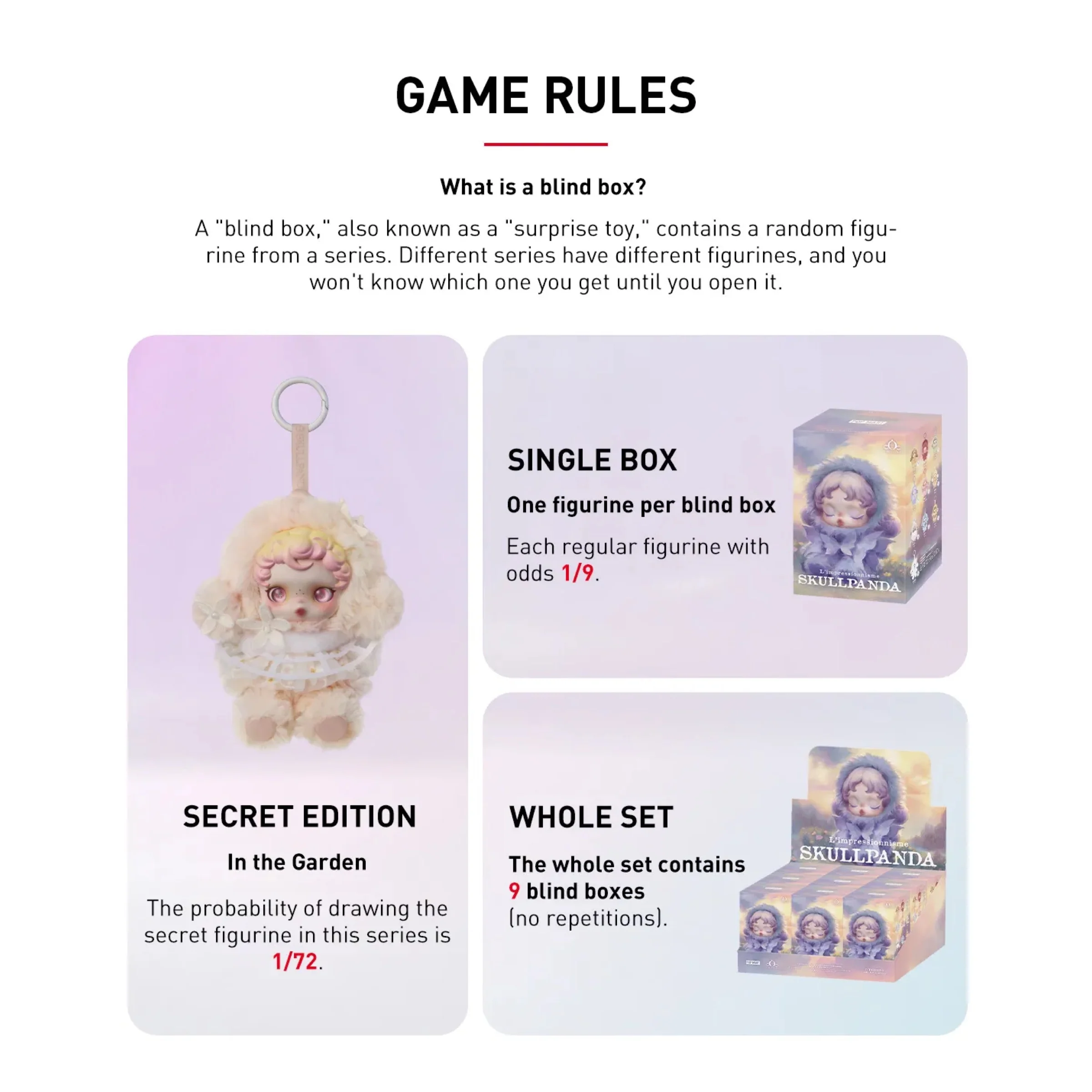 Pop Mart SKULLPANDA L'impressionnisme Series Plush Pendant Blind Box - Image 4