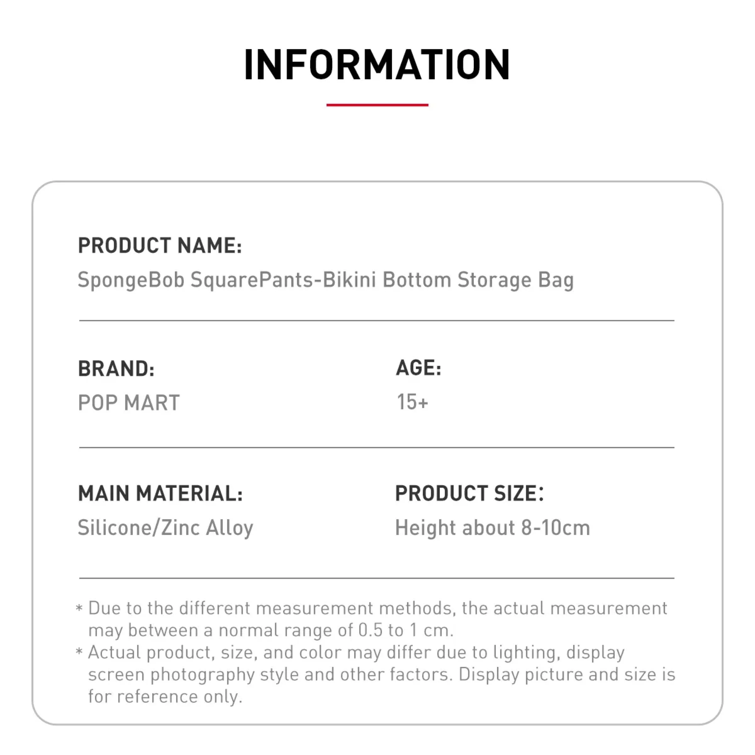 Pop Mart SpongeBob SquarePants Bikini Bottom Storage Bag - Image 6