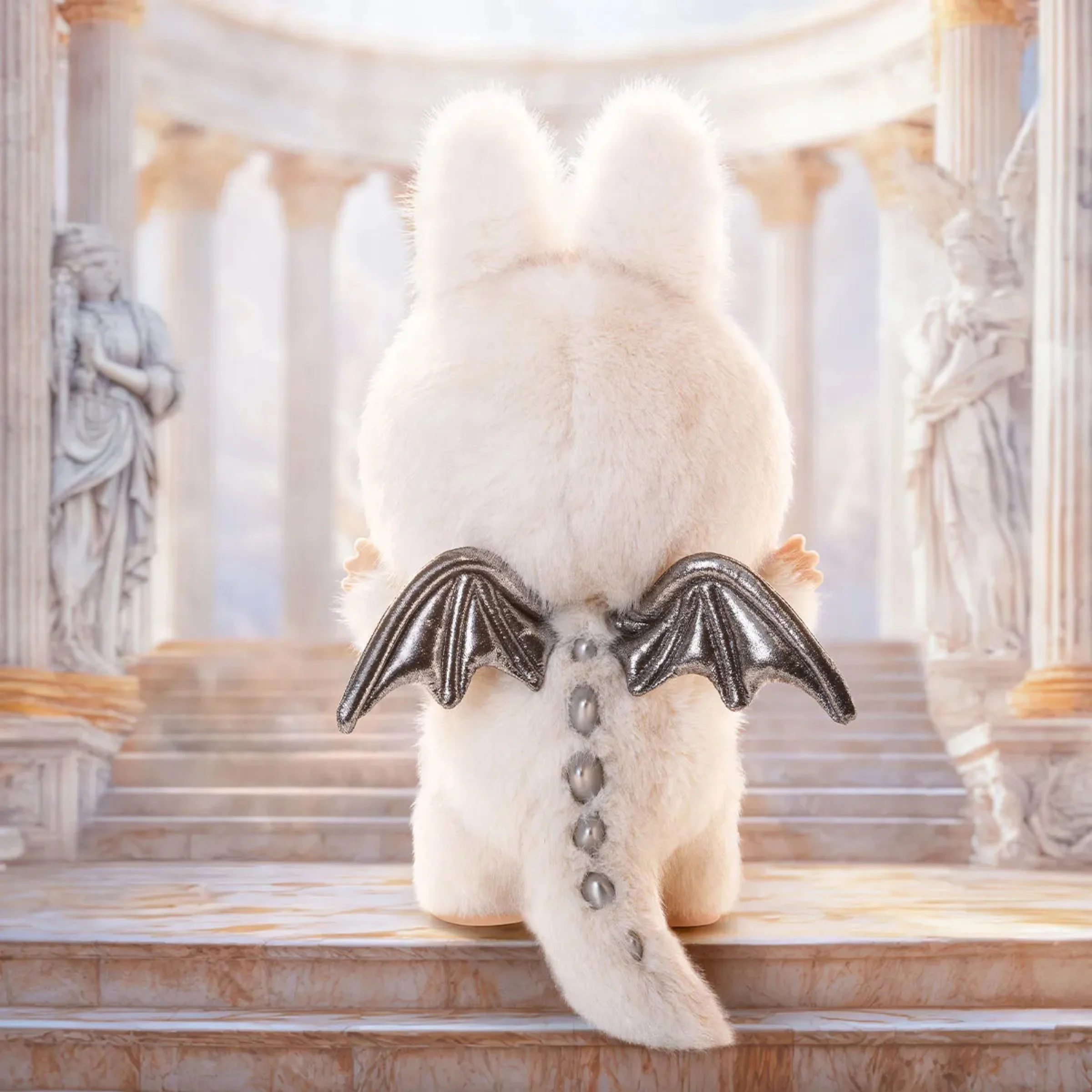 Pop Mart The Monsters Labubu Zimomo Angel in Clouds Figure (w/ Tote Bag) - Image 7