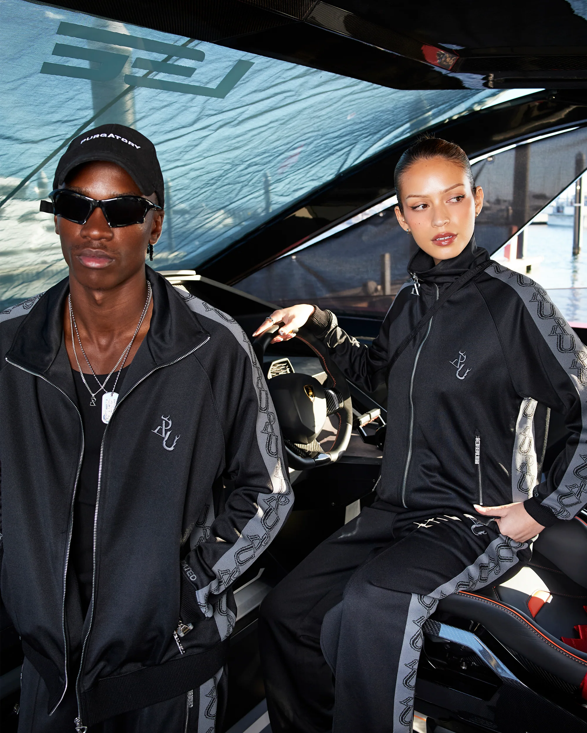 REALISM X UNDERRATED Run Line Track Jacket - Black - Image 4