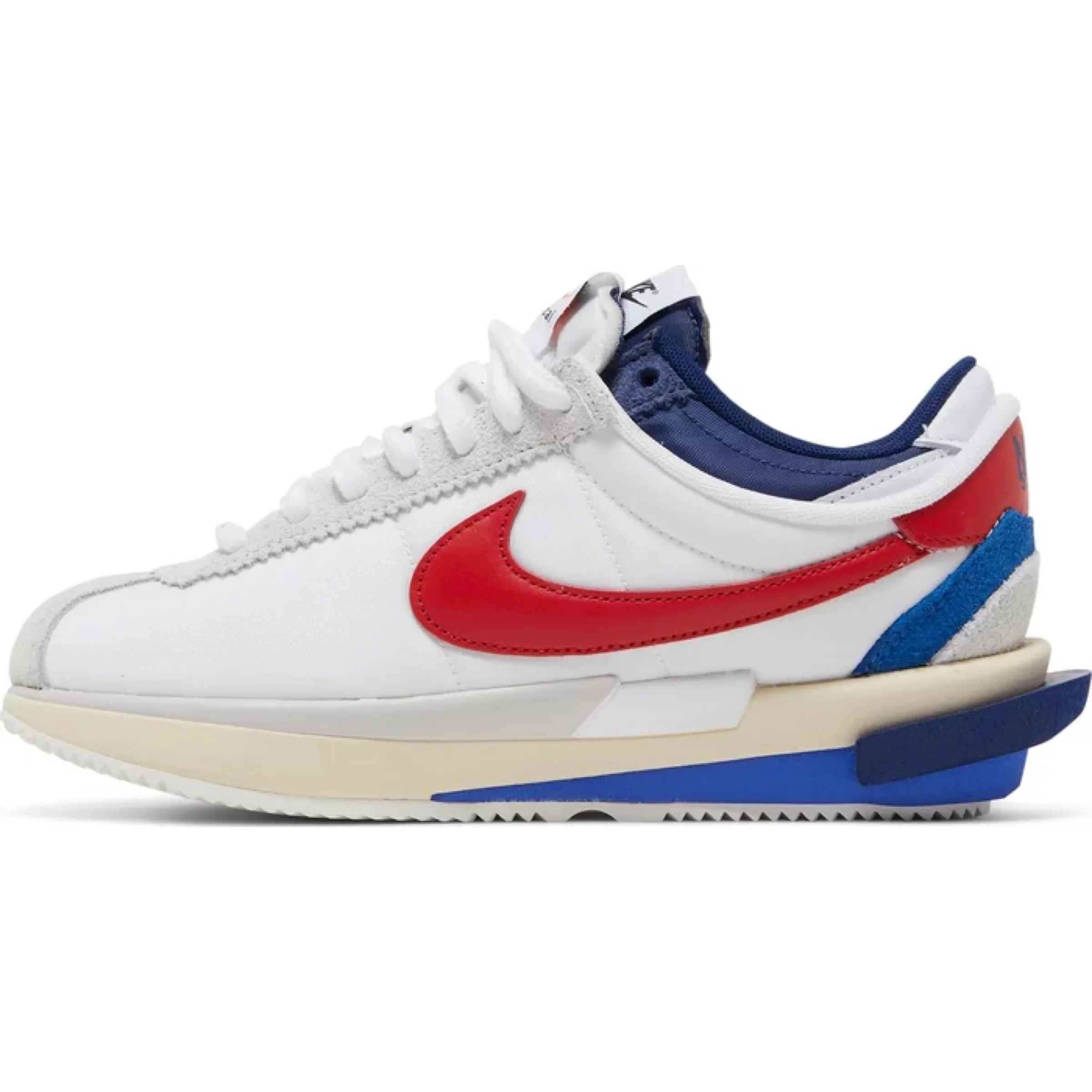 Sacai x Nike Zoom Cortez SP 'White University Red Blue' - Image 2