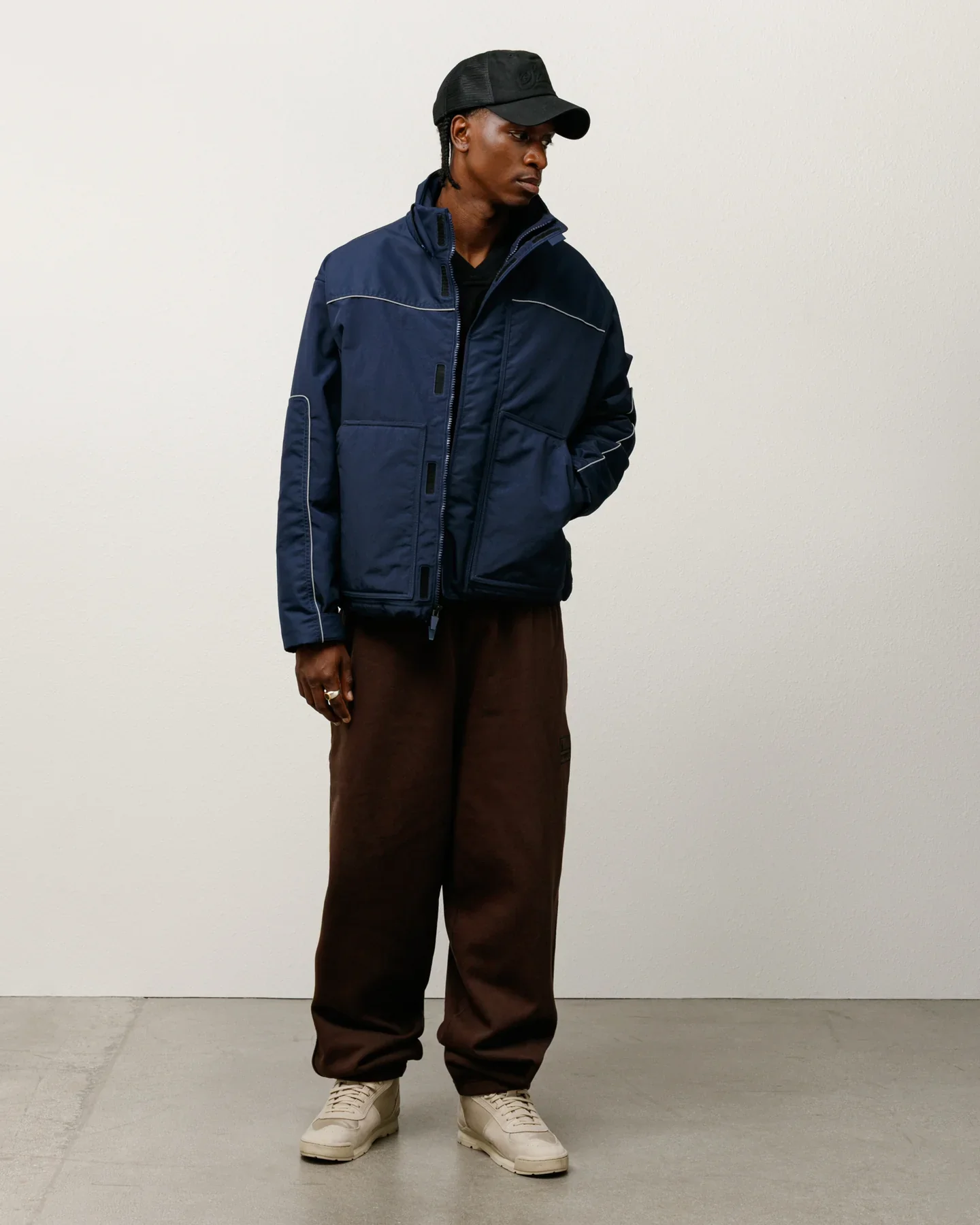 Stussy x Nike Fleece Pant - Dark Cinder (FW25) - Image 3
