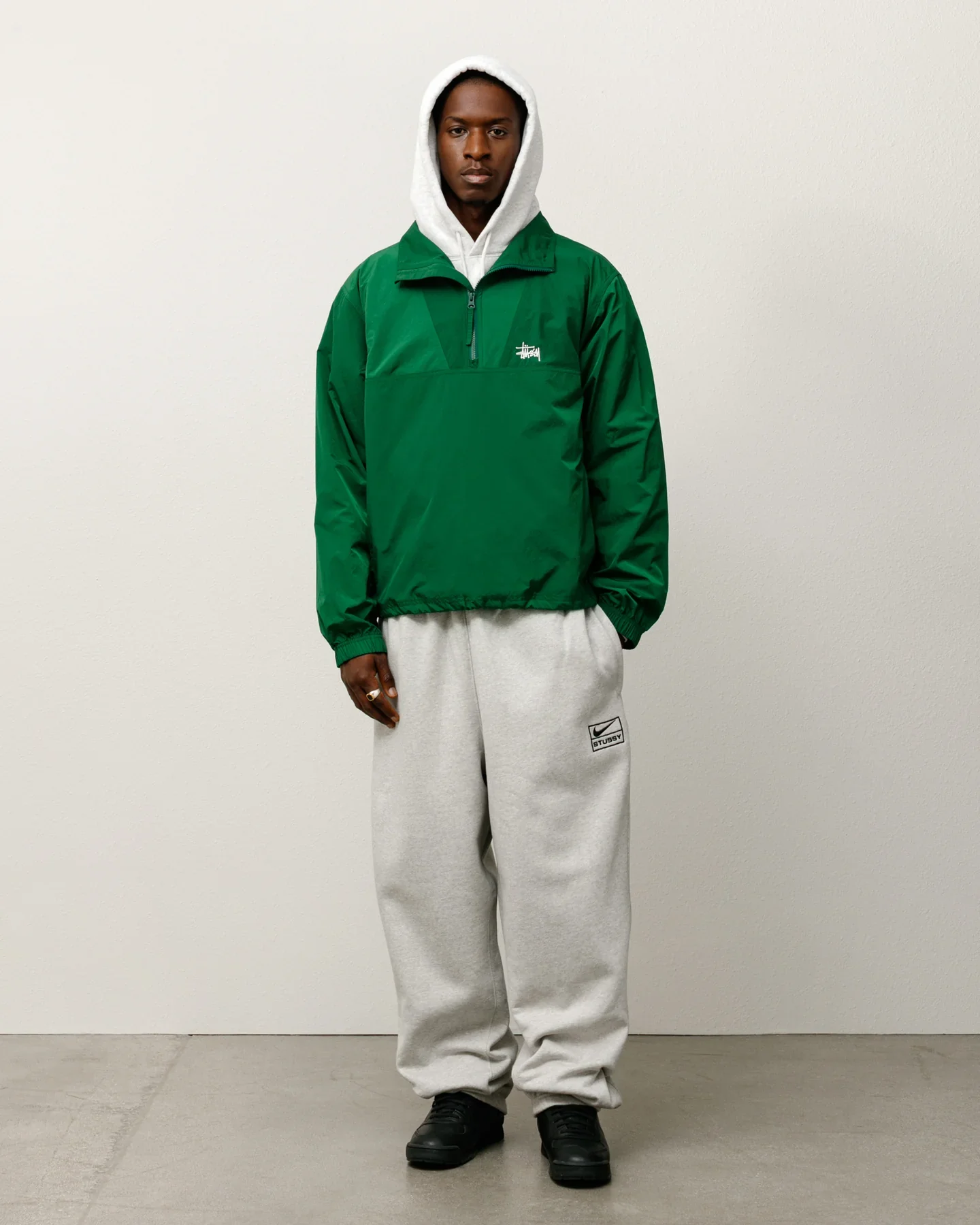 Stussy x Nike Fleece Pant - Grey Heather (FW25) - Image 3