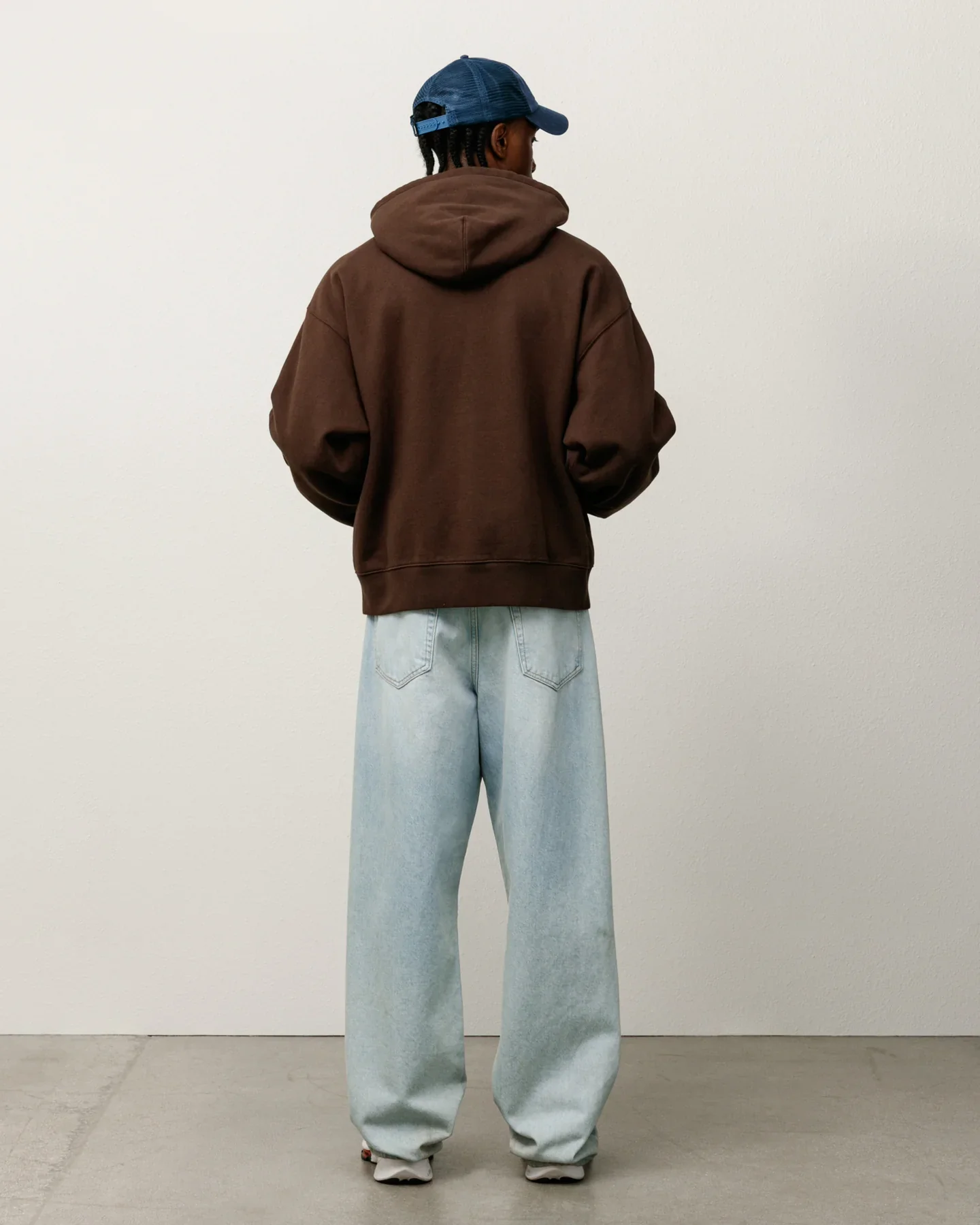 Stussy x Nike Stone Washed Fleece Zip Hoodie - Dark Cinder (FW25) - Image 4