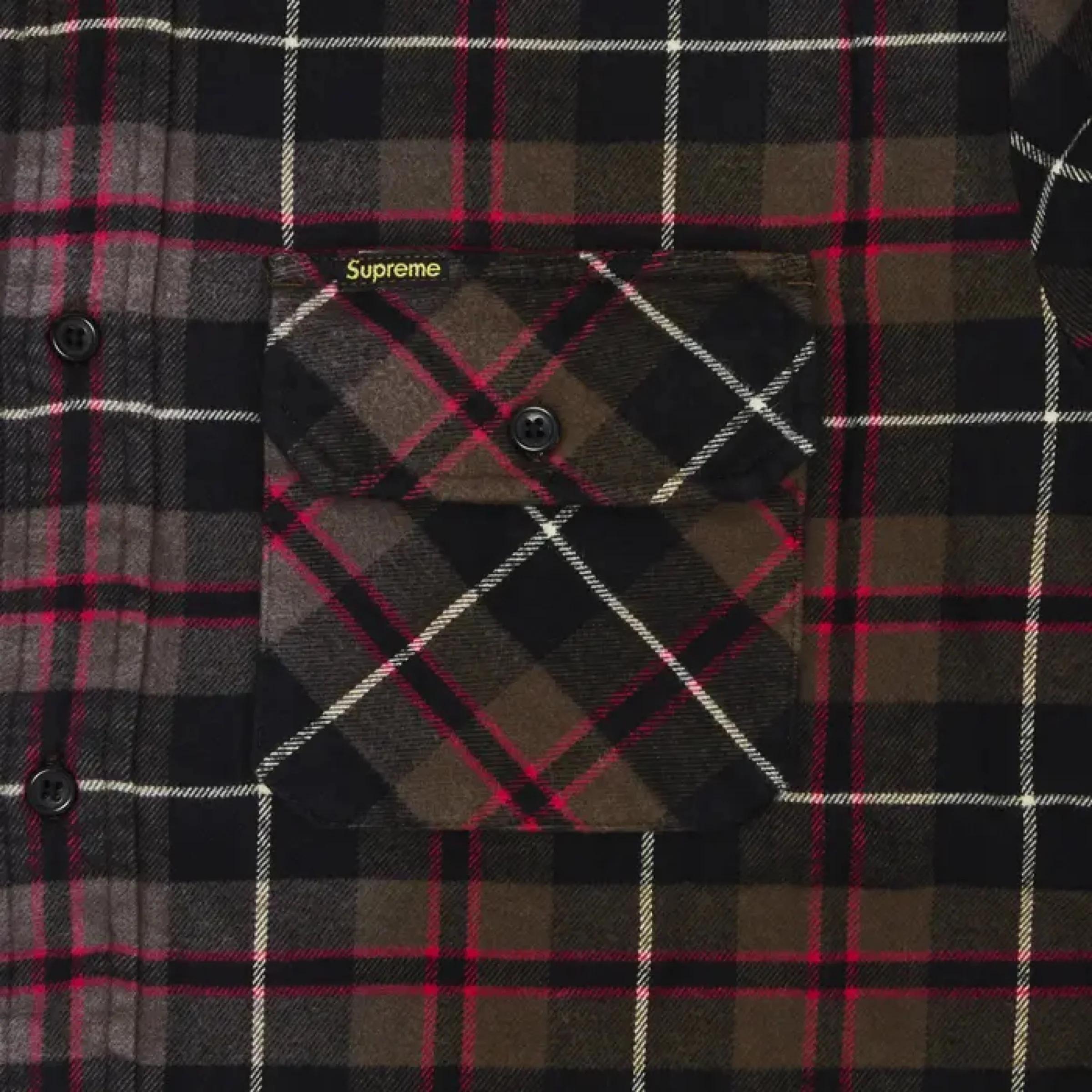 Supreme Quilted Plaid Shirt - Grey/Pink (FW24) - Image 3