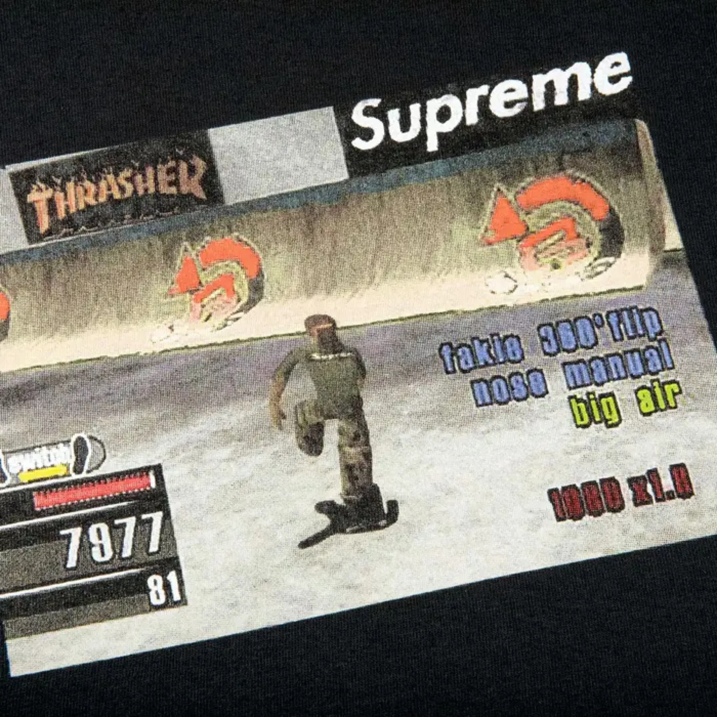 Supreme Thrasher Game Tee - Black (FW21) - Image 3