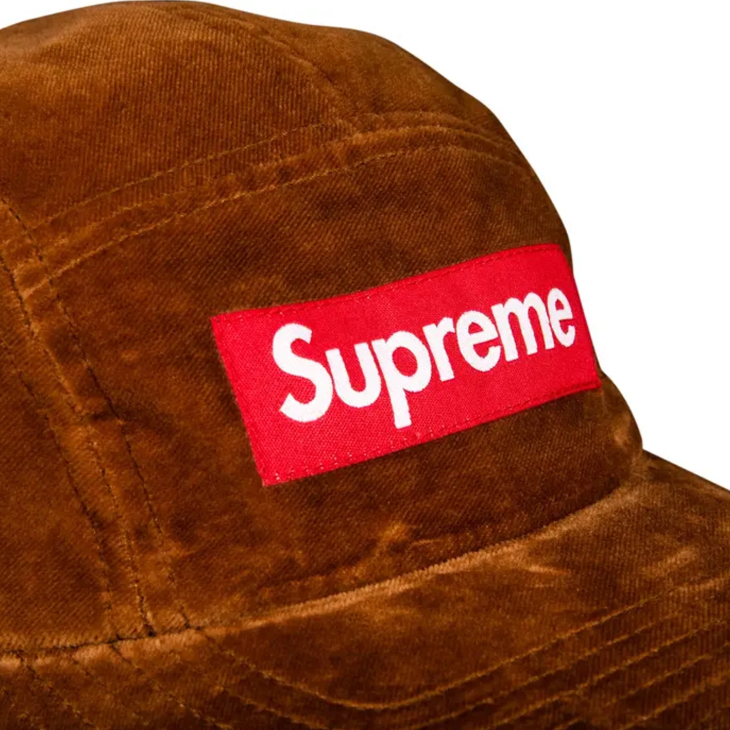 Supreme Velvet Camp Cap - Brown - Image 3
