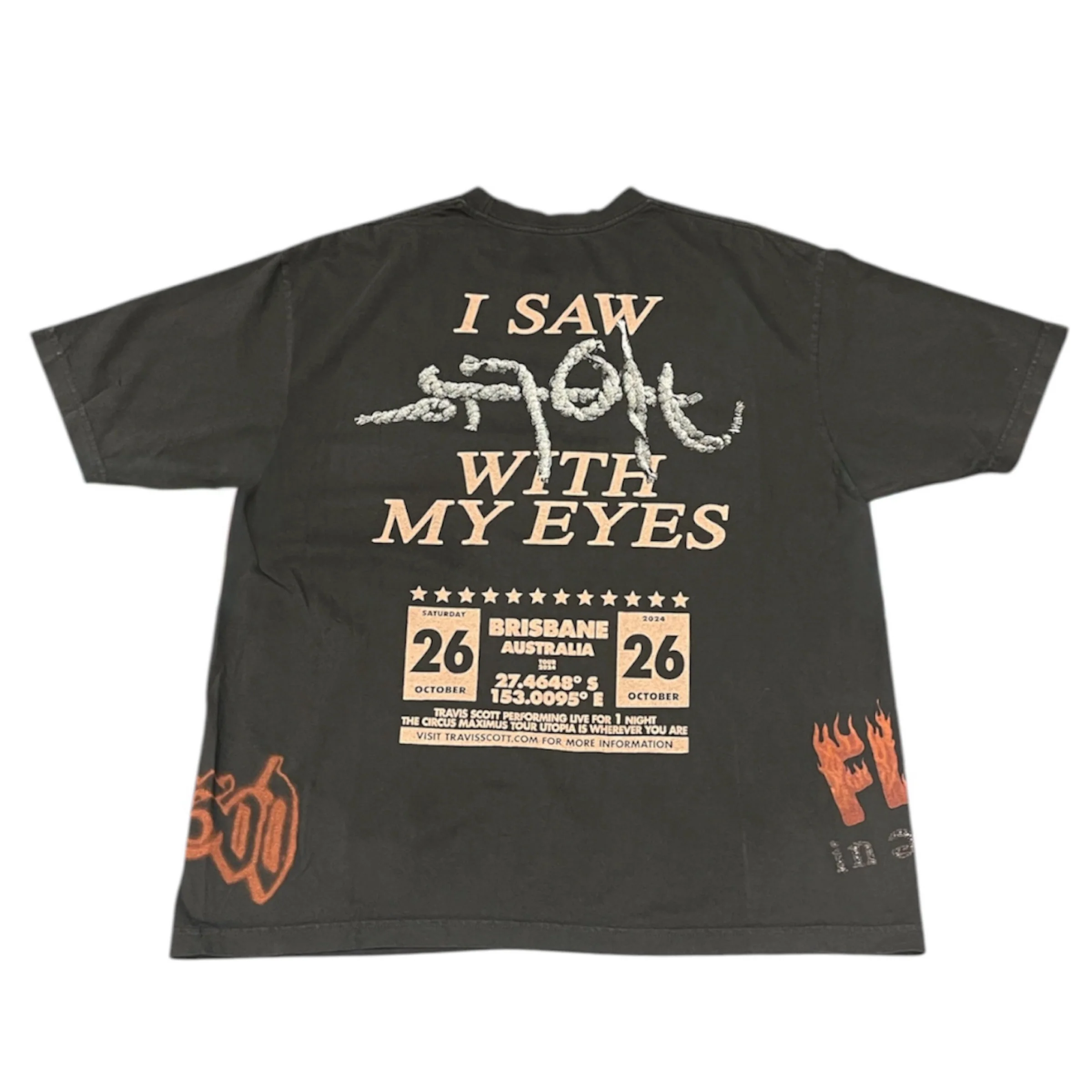 TRAVIS SCOTT - UTOPIA IS IN BRISBANE TOUR TEE - BROWN - Image 2