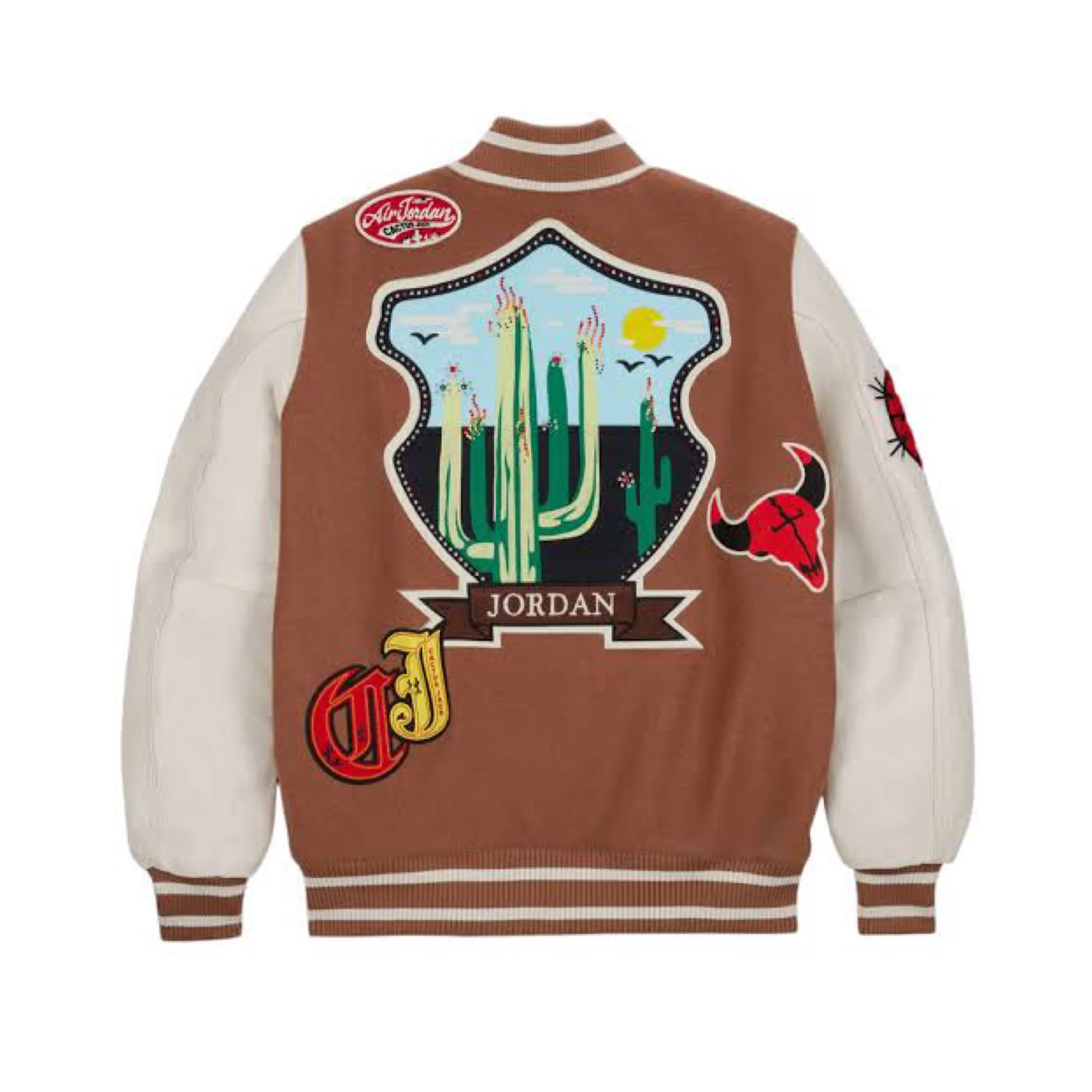 Travis Scott x Jordan Varsity Jacket - Antique Brown - Image 2