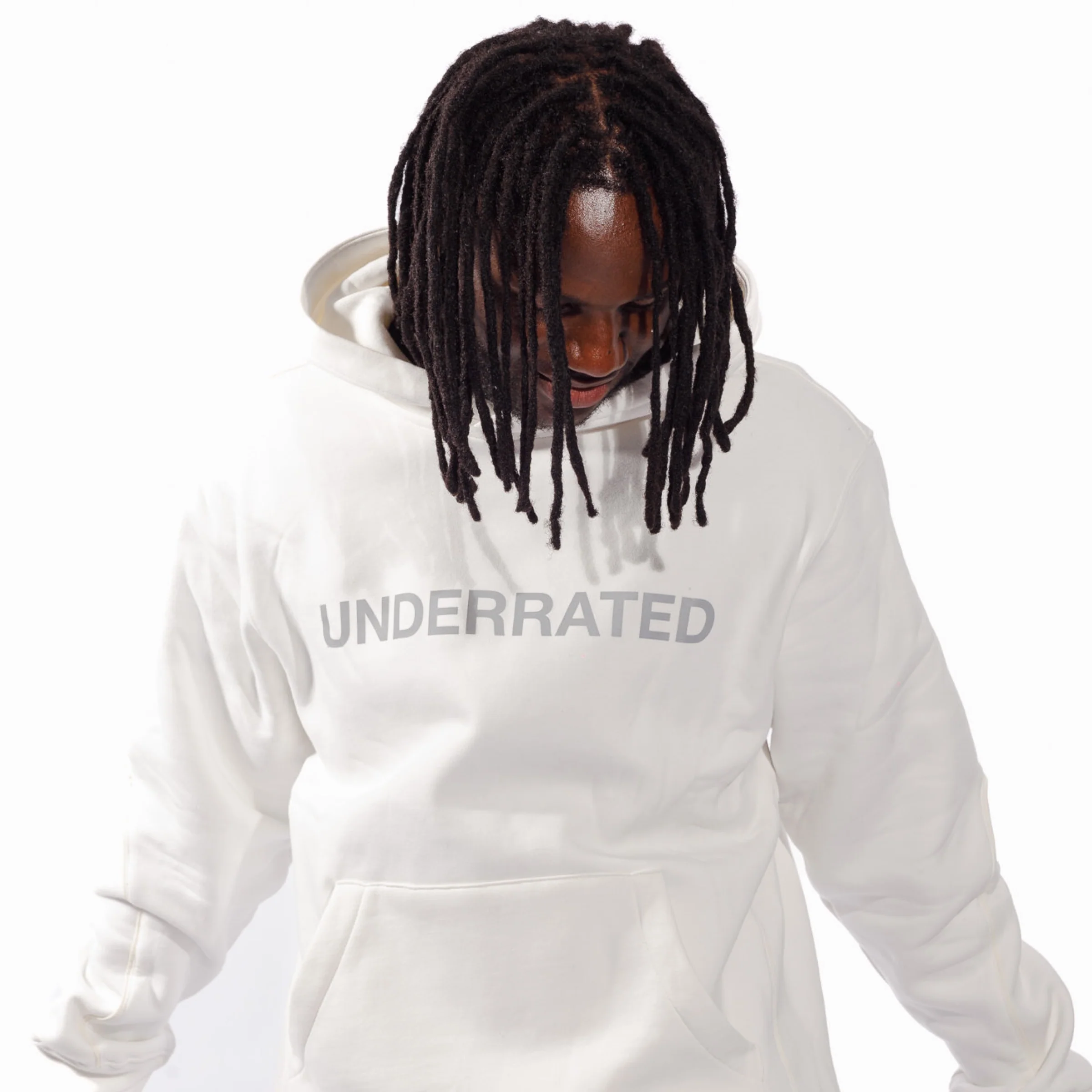 UNDERRATED 3M Reflective Hoodie - White - Image 6
