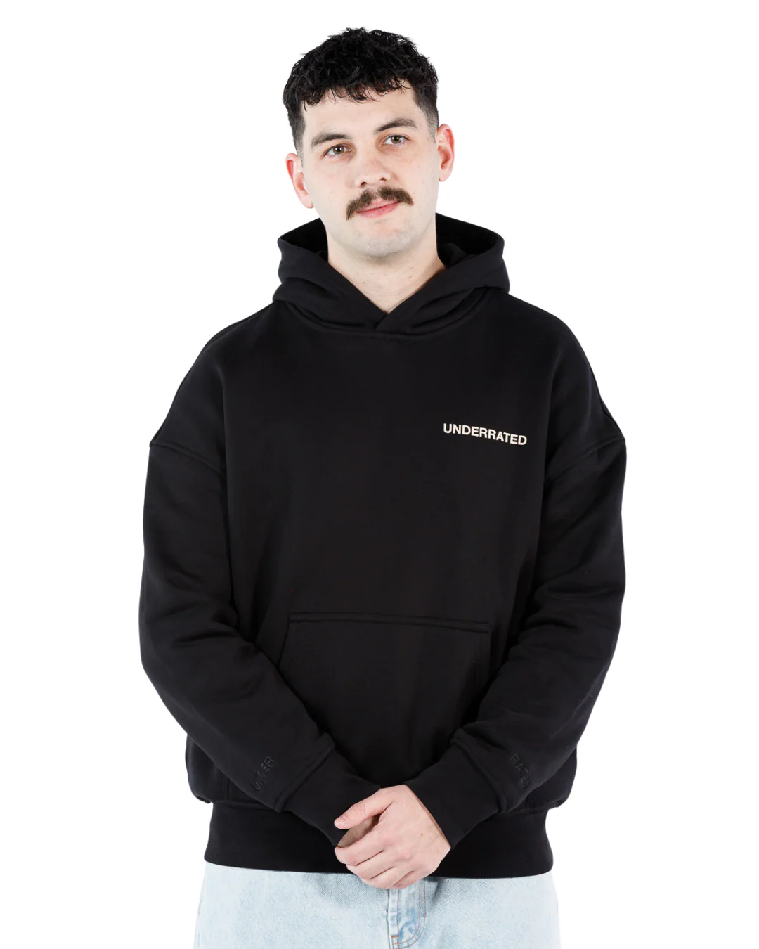 UNDERRATED Classic Logo Hoodie - Black - Image 3