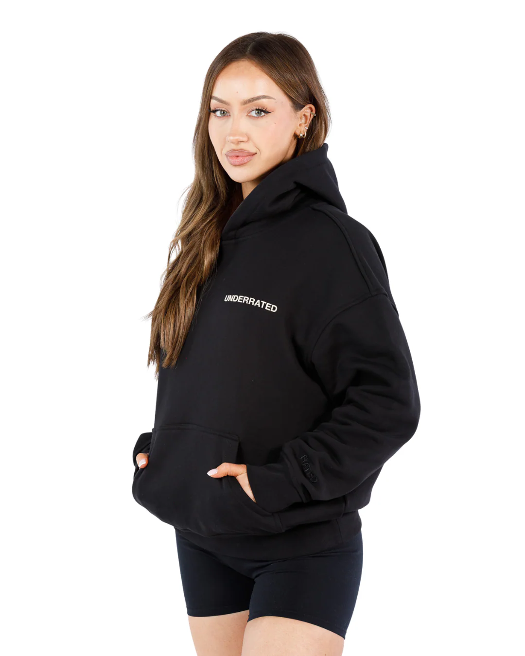 UNDERRATED Classic Logo Hoodie - Black - Image 4
