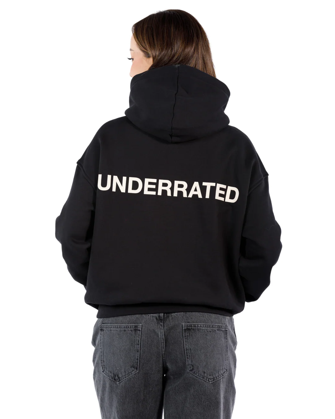 UNDERRATED Classic Logo Hoodie - Black - Image 6