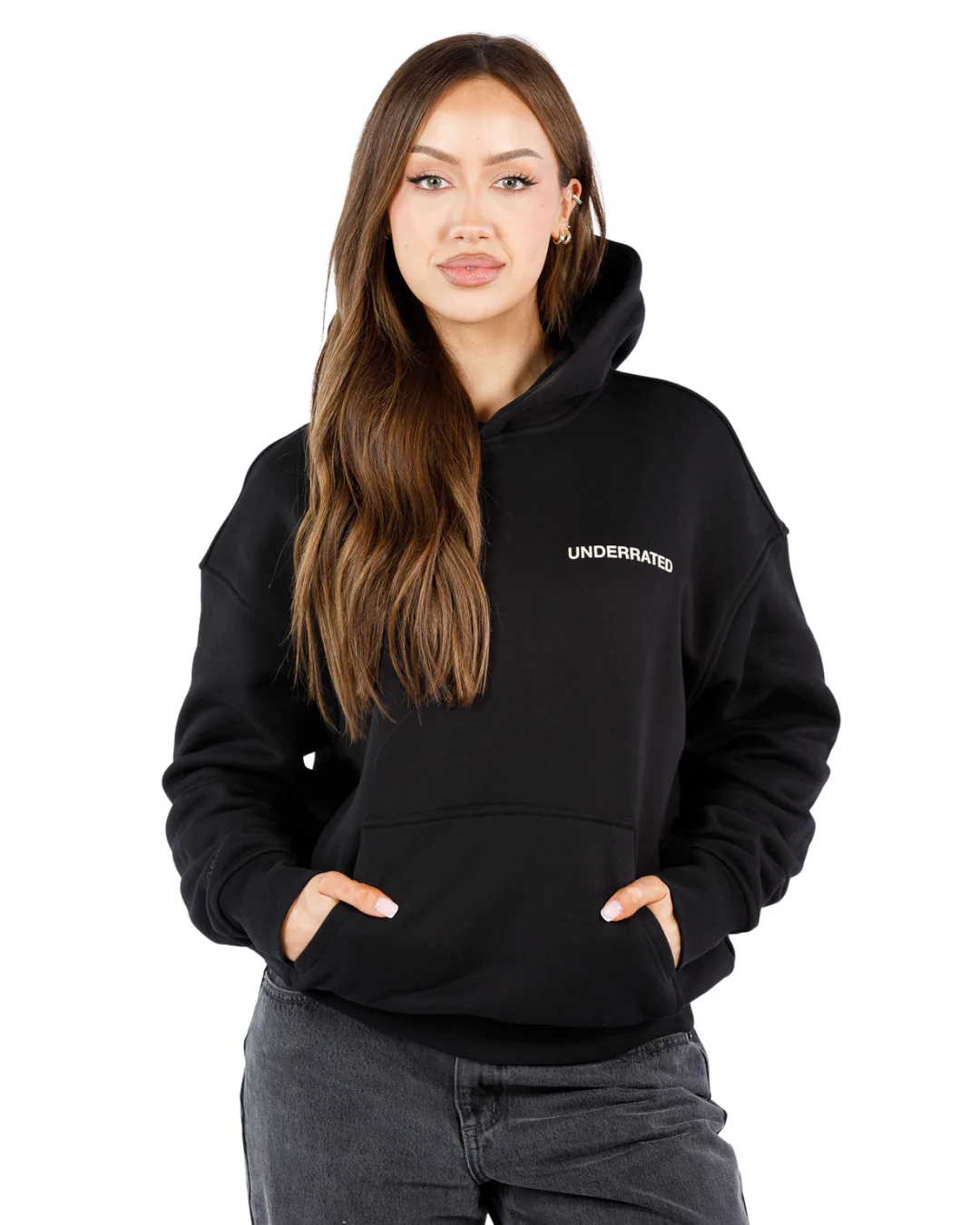 UNDERRATED Classic Logo Hoodie - Black - Image 7