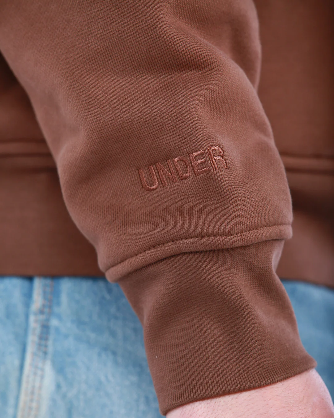 UNDERRATED Classic Logo Hoodie - Brown - Image 9