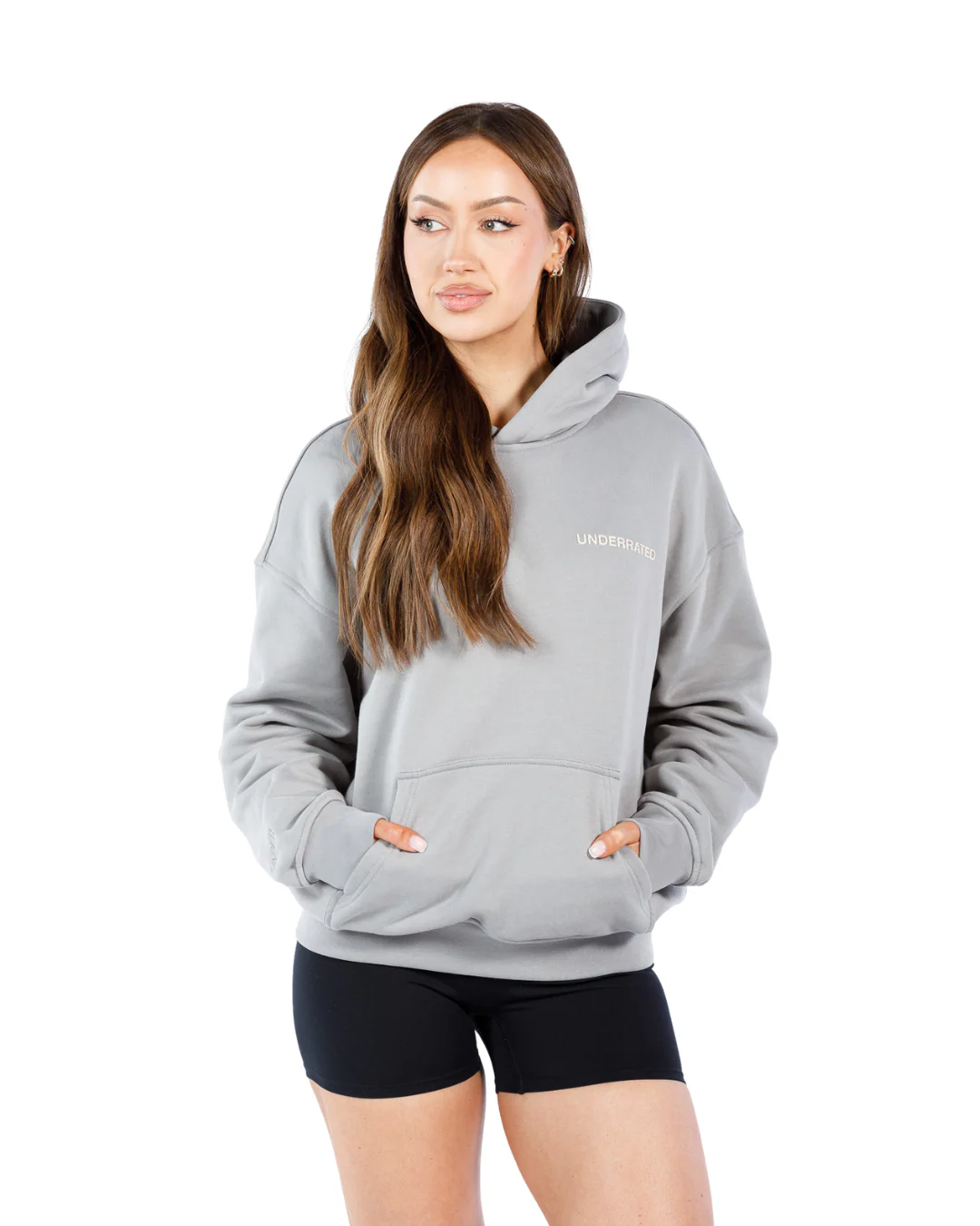 UNDERRATED Classic Logo Hoodie - Slate Grey - Image 11