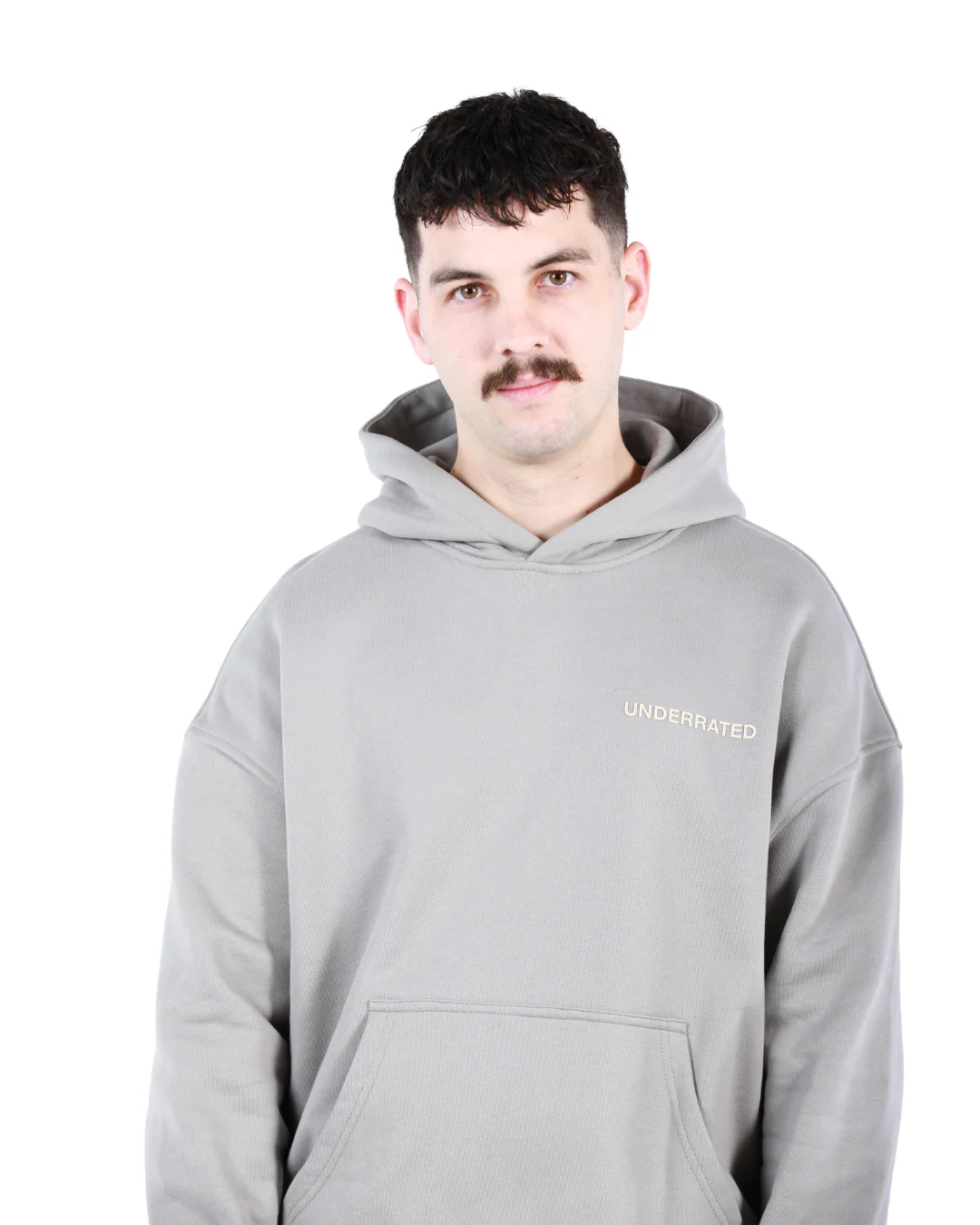 UNDERRATED Classic Logo Hoodie - Slate Grey - Image 3