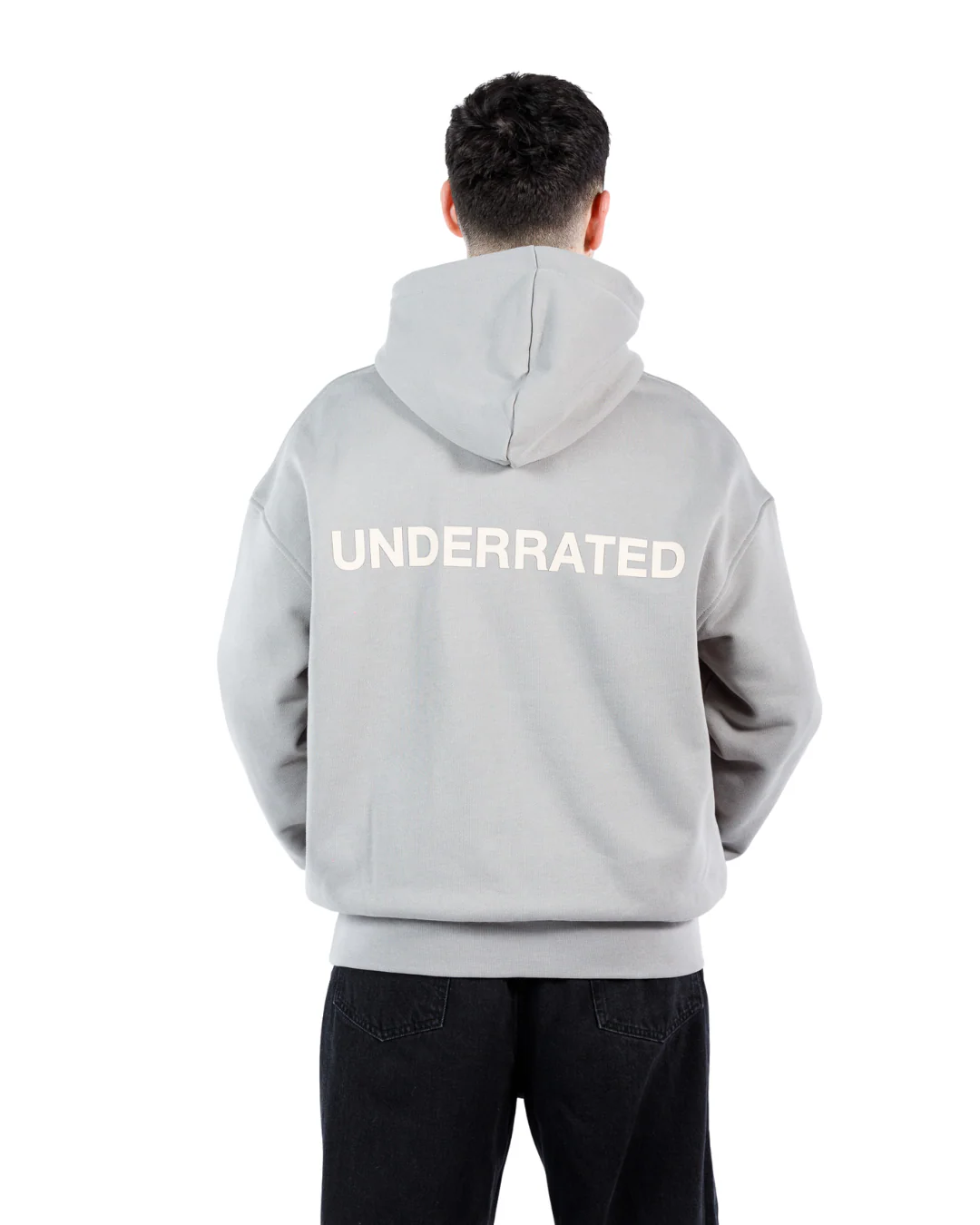 UNDERRATED Classic Logo Hoodie - Slate Grey - Image 4