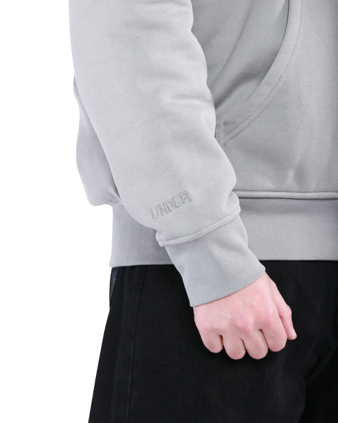 UNDERRATED Classic Logo Hoodie - Slate Grey - Image 5