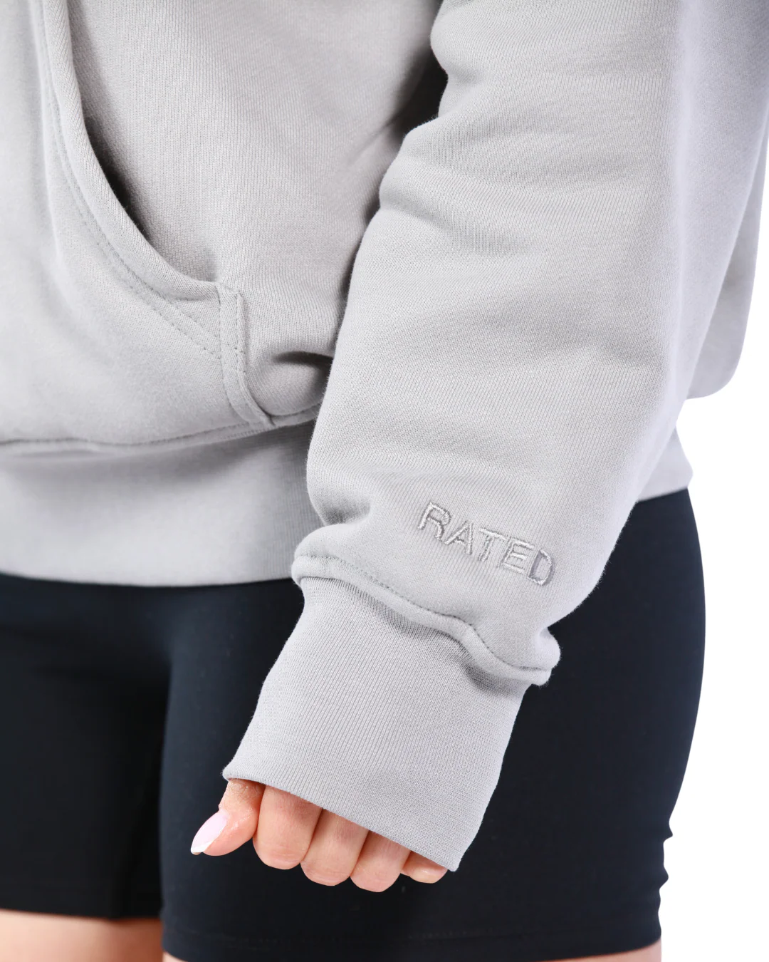 UNDERRATED Classic Logo Hoodie - Slate Grey - Image 6