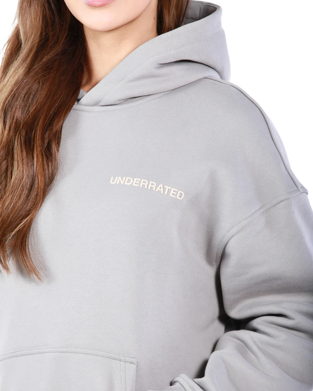 UNDERRATED Classic Logo Hoodie - Slate Grey - Image 7