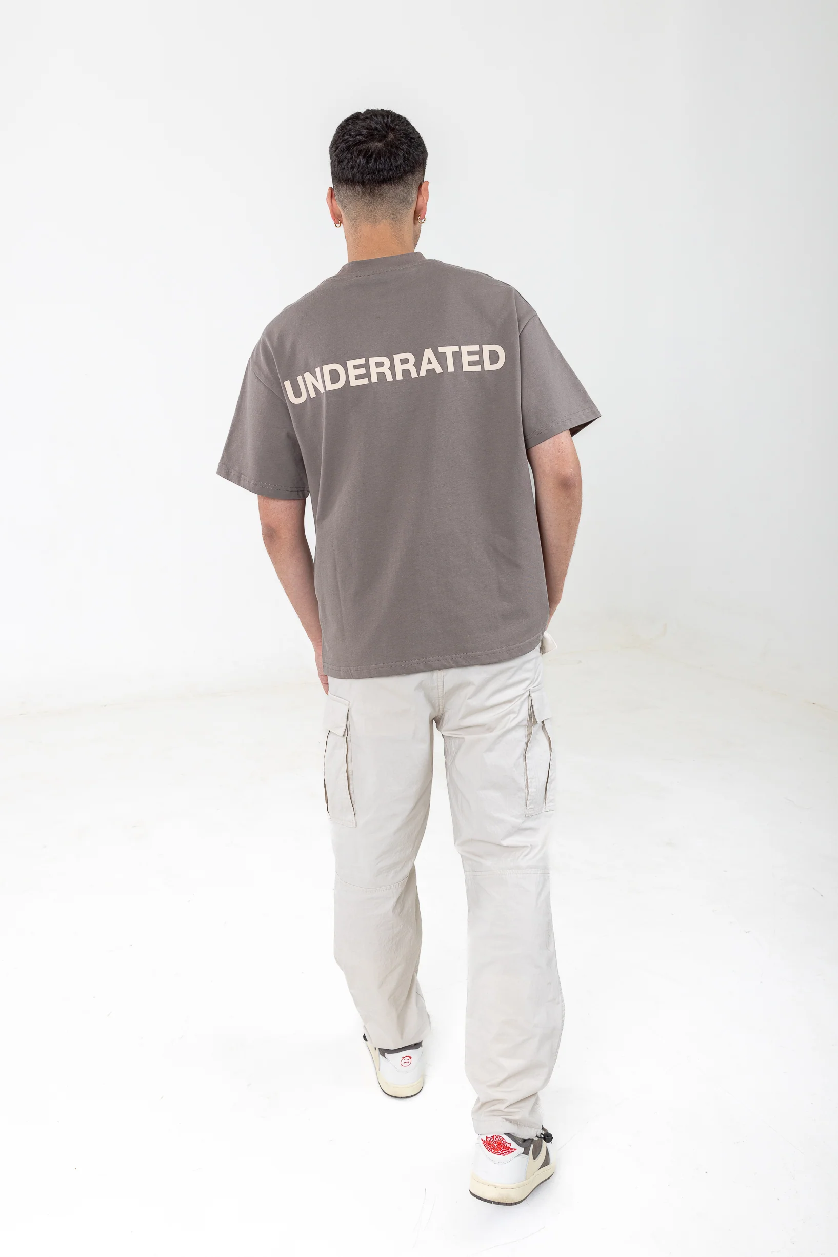 UNDERRATED Classic Logo T-Shirt - Mocha - Image 6