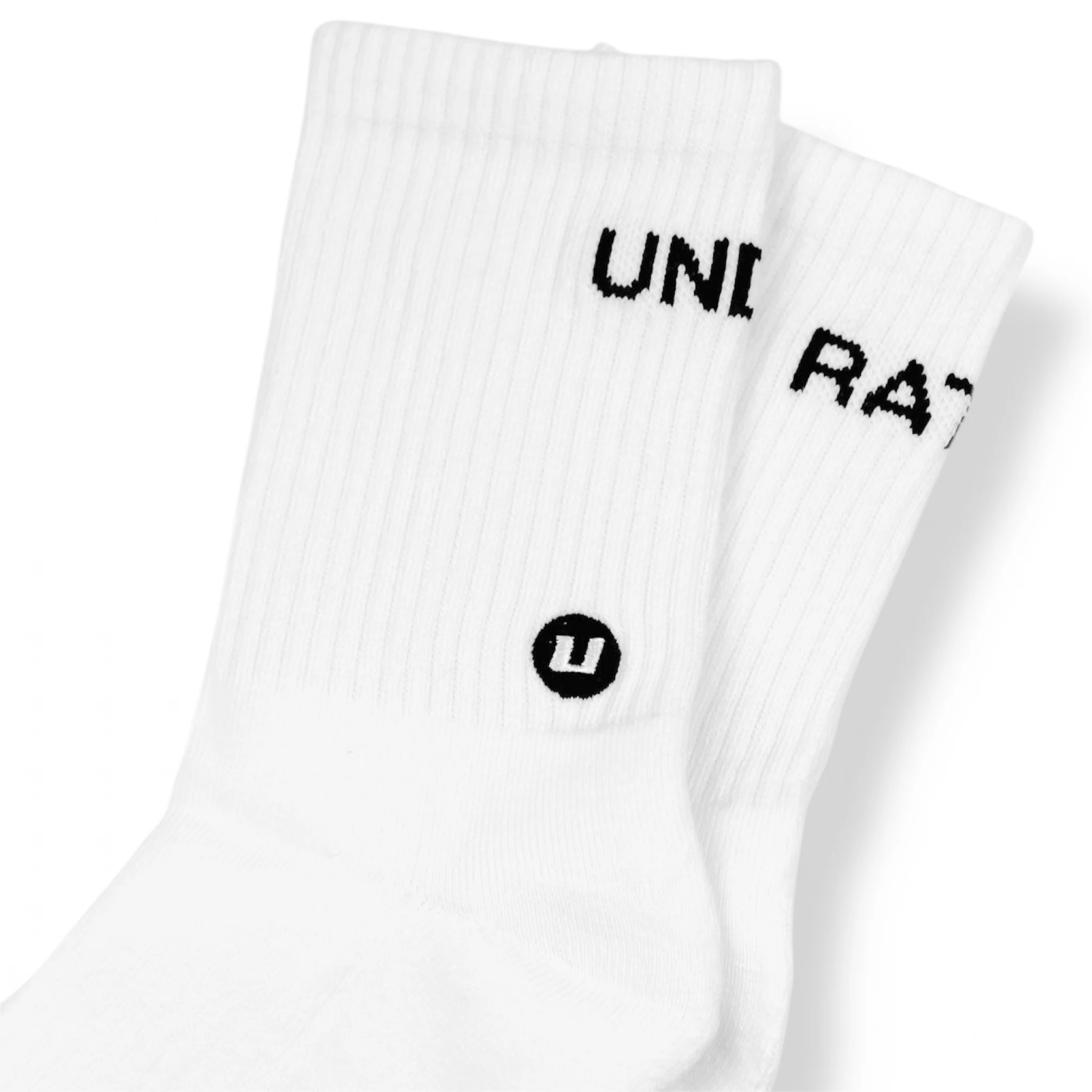 UNDERRATED Crew Socks - White - Image 3