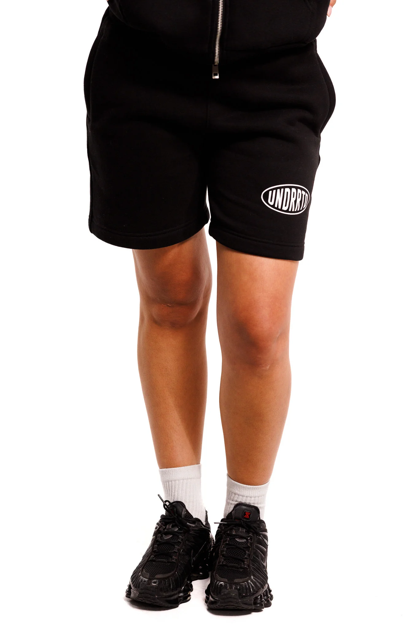 UNDERRATED Stamp Sweatshorts - Black - Image 4