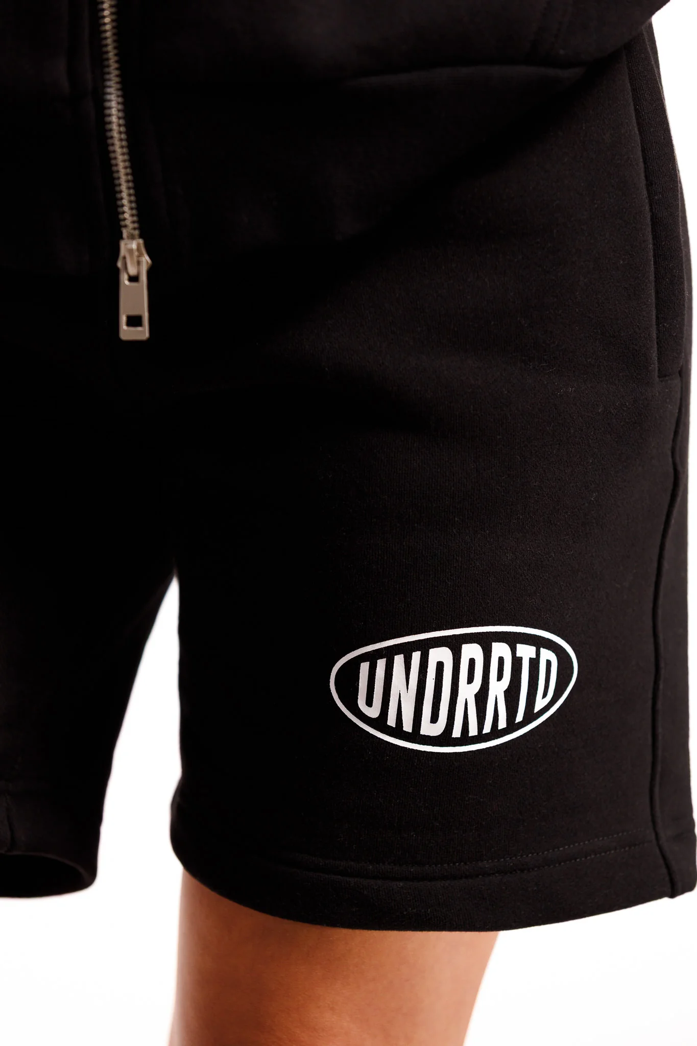 UNDERRATED Stamp Sweatshorts - Black - Image 7