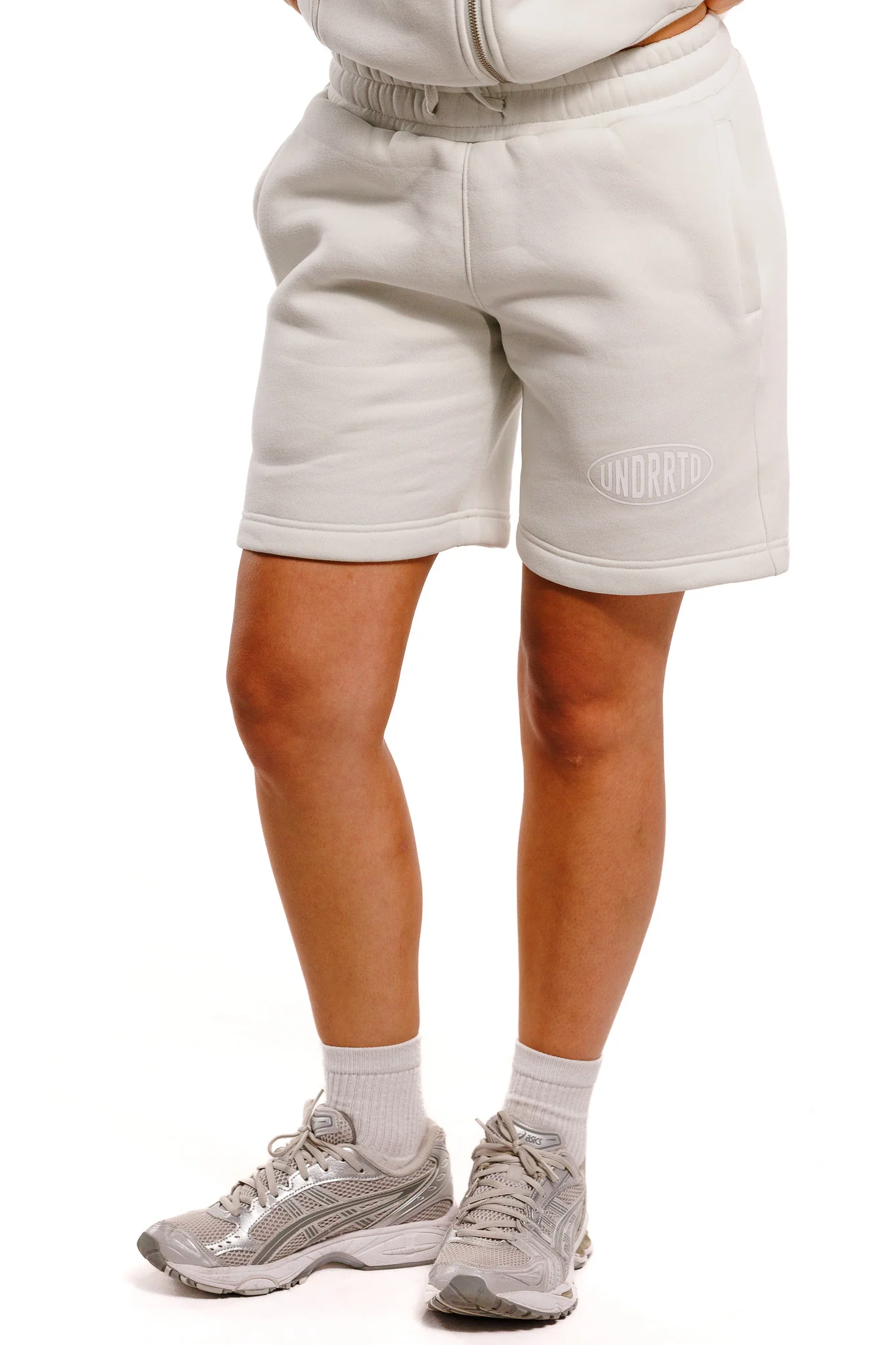 UNDERRATED Stamp Sweatshorts - Light Bone - Image 2