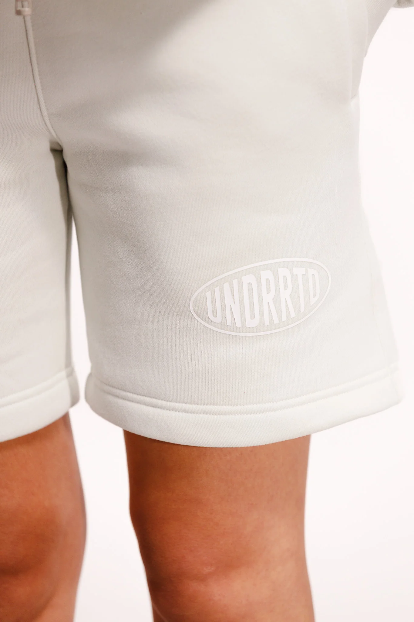 UNDERRATED Stamp Sweatshorts - Light Bone - Image 4