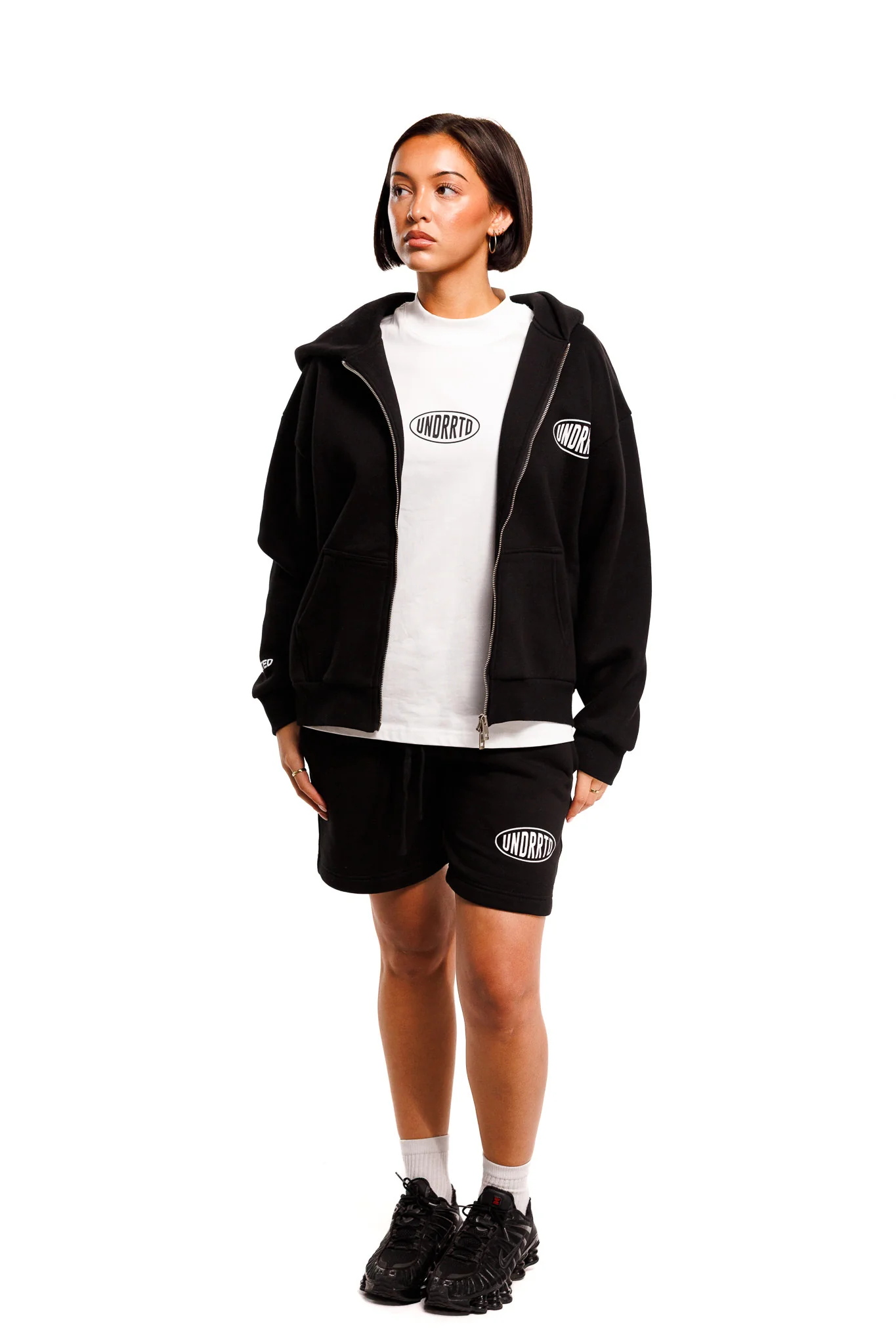UNDERRATED Stamp Zip Hoodie - Black - Image 8