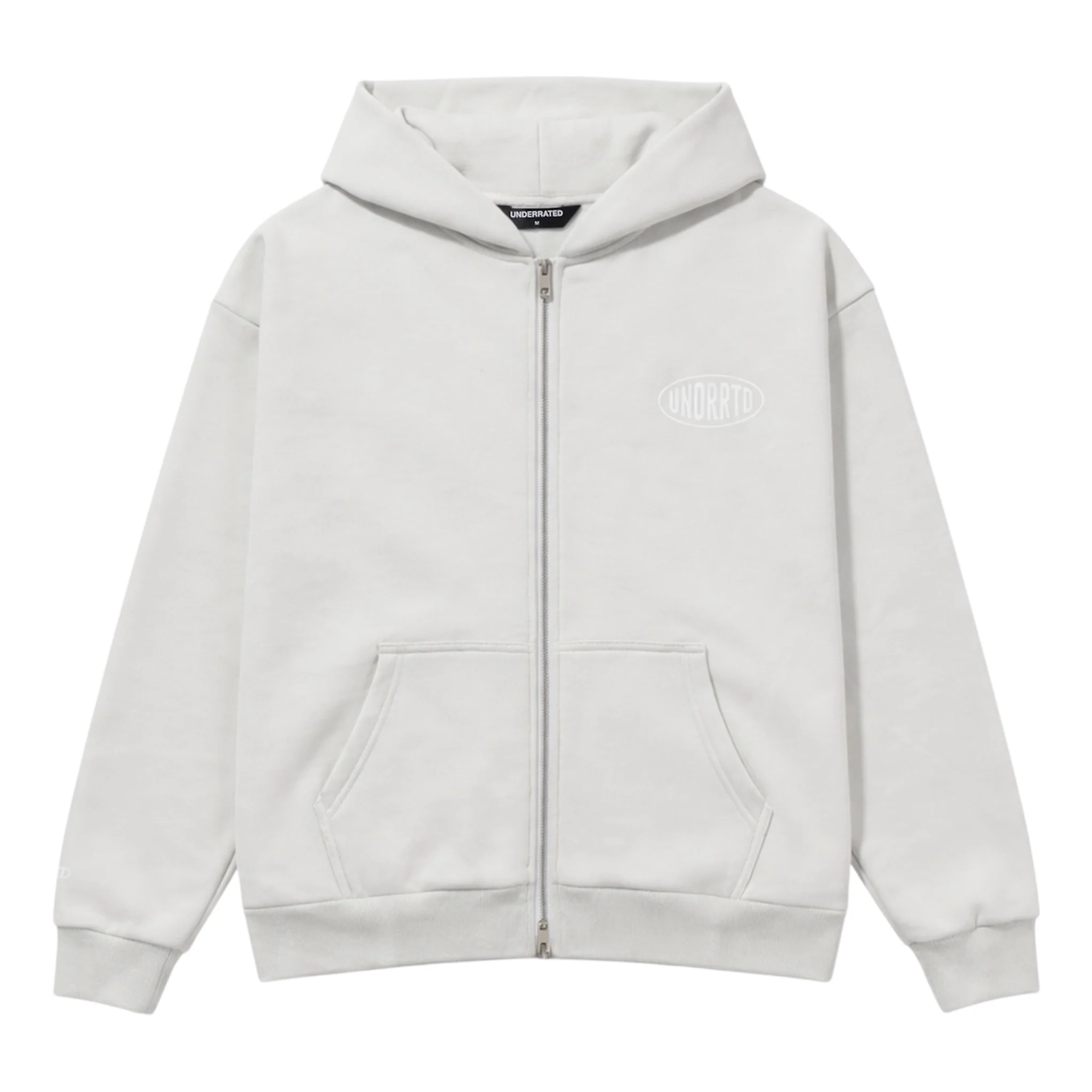 UNDERRATED Stamp Zip Hoodie - Light Bone