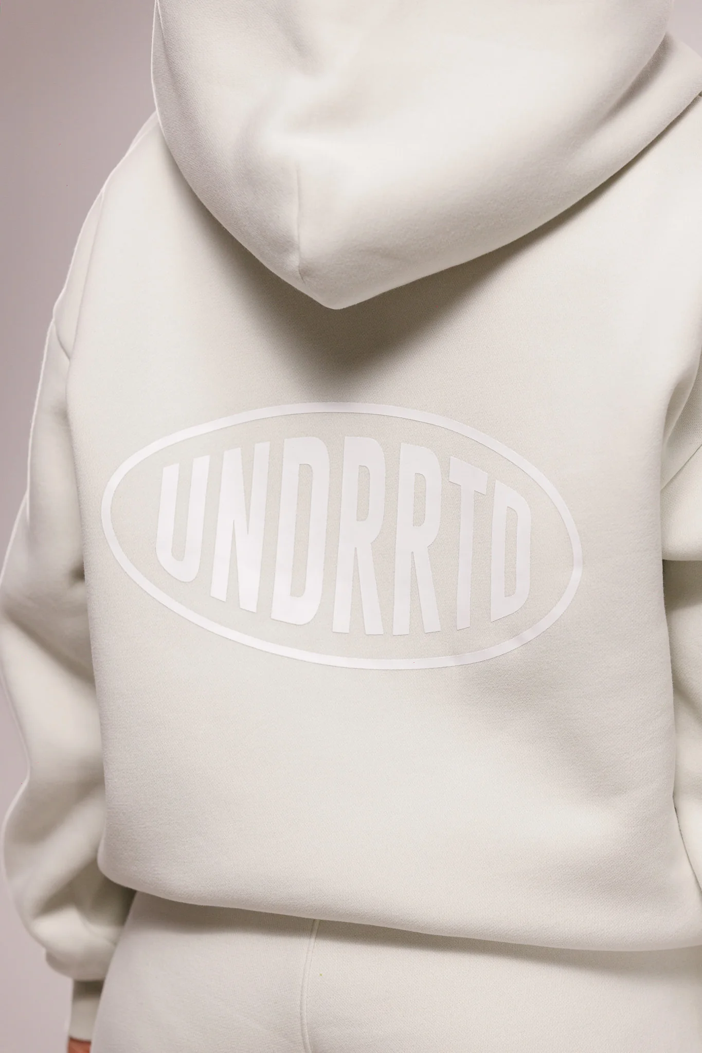 UNDERRATED Stamp Zip Hoodie - Light Bone - Image 11