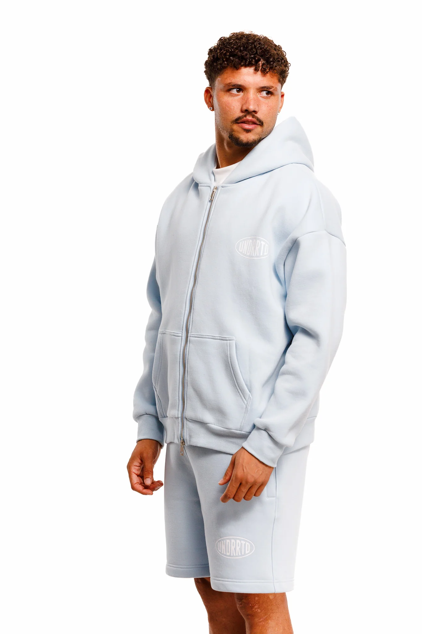 UNDERRATED Stamp Zip Hoodie - Powder Blue - Image 10