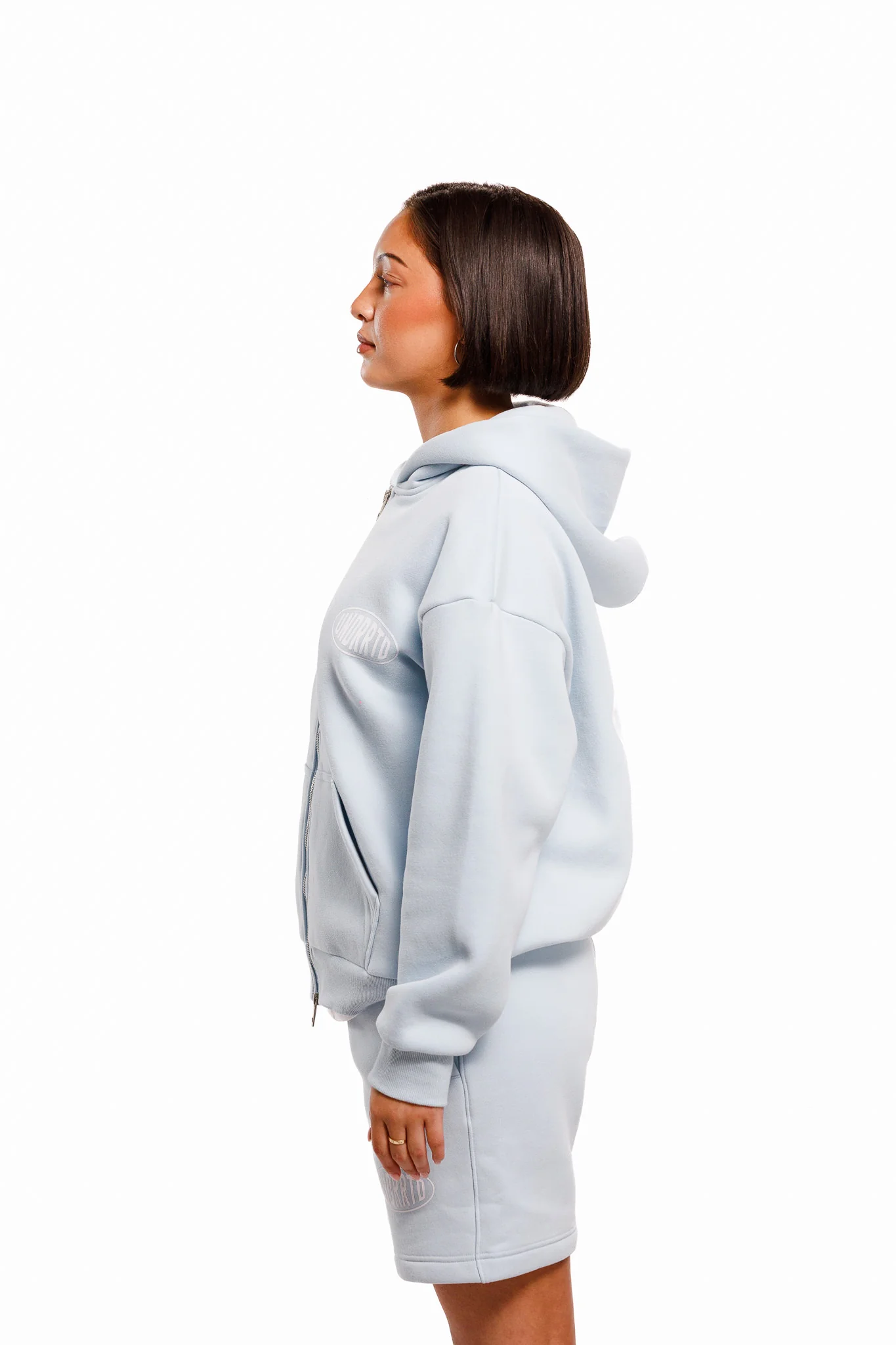 UNDERRATED Stamp Zip Hoodie - Powder Blue - Image 5